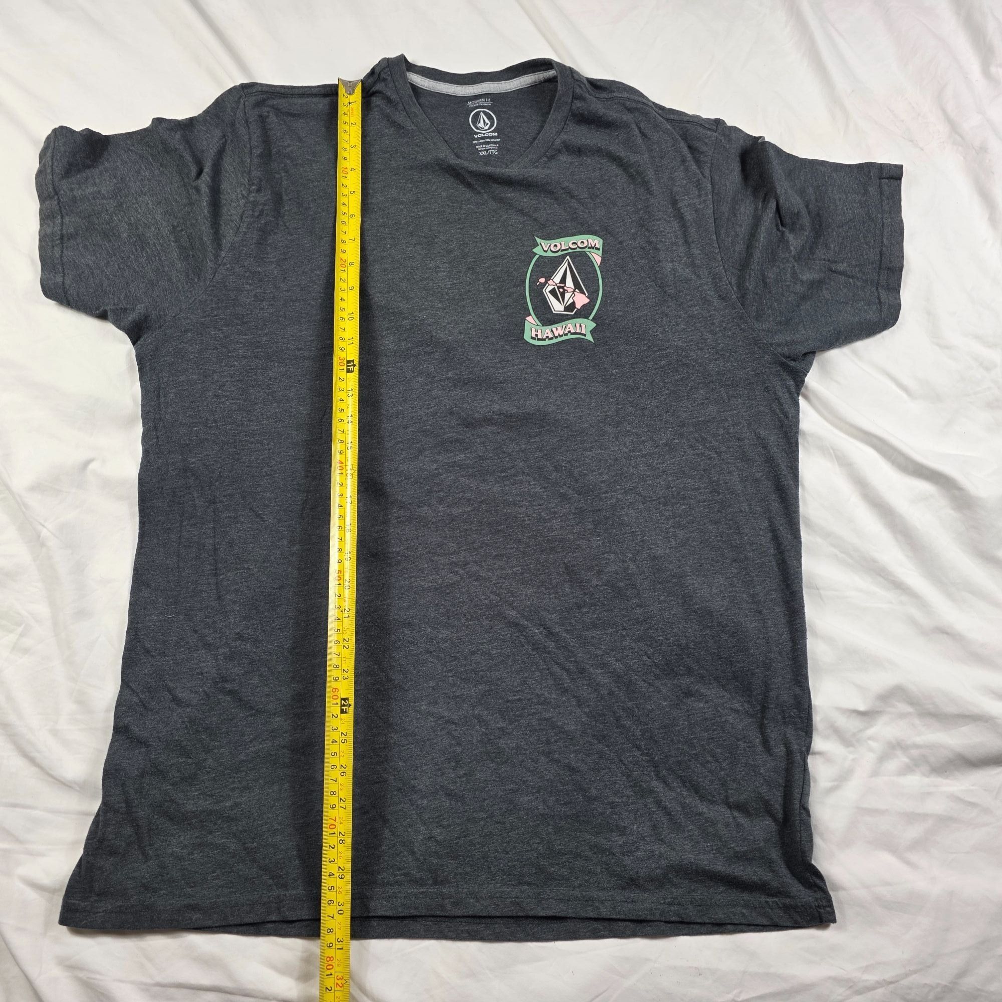 Volcom Volcom Modern Fit Mens XXL Gray Hawaii Graphic T-Shirt Casua Size US XXL / EU 58 / 5 - 8 Thumbnail