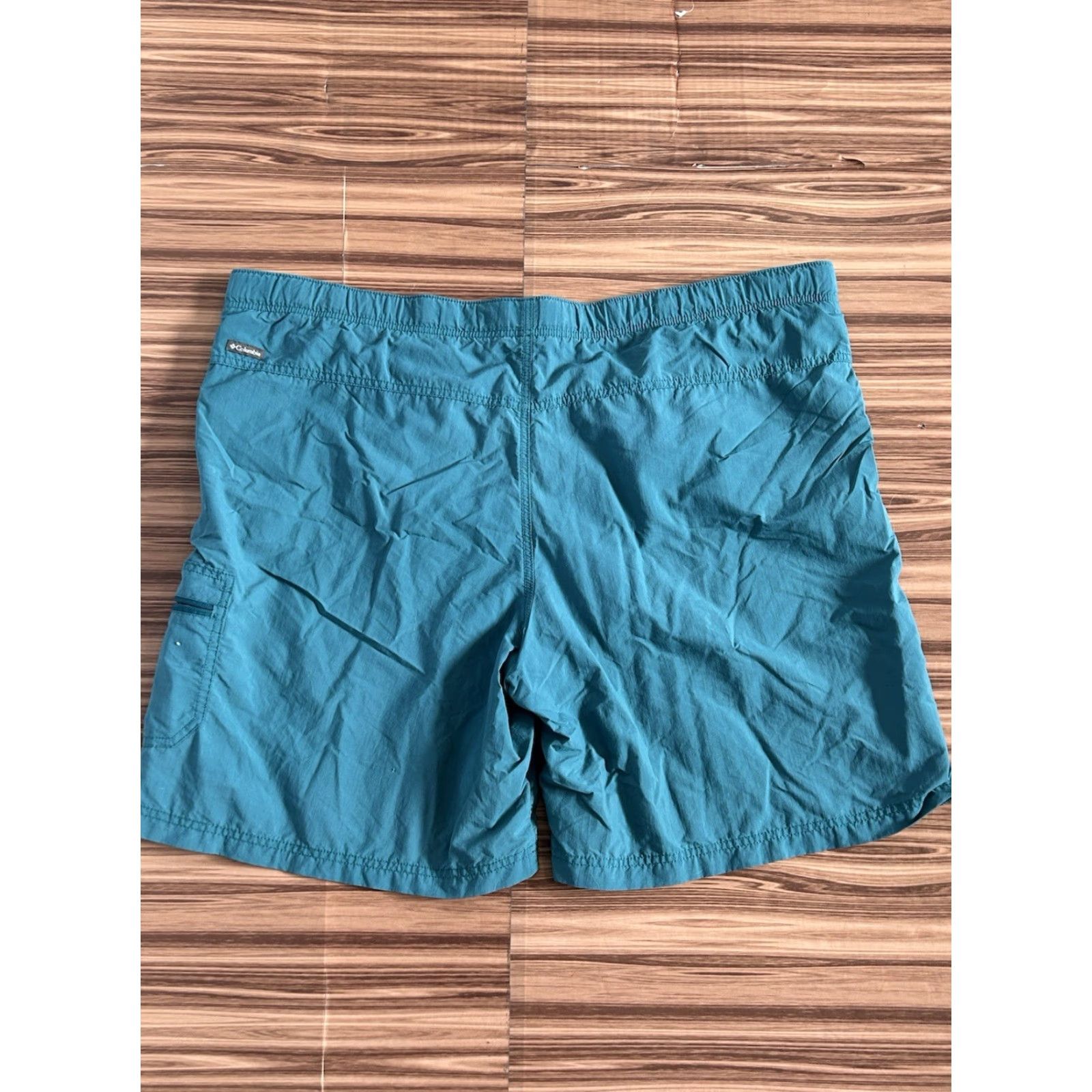 Vintage Columbia Mens Omni-Shade Hiking Shorts Blue 2XL Inseam 9in Flat Front Pockets Belted Casual Travel Regular Size US 39 - 2 Thumbnail