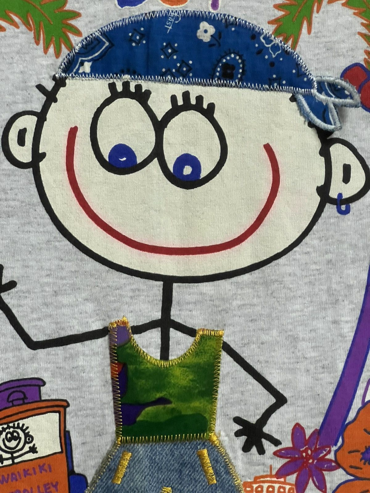 Other Vintage 90s Honolulu Boy Tee USA Applique Graphic ( Size US M / EU 48-50 / 2 - 12 Thumbnail