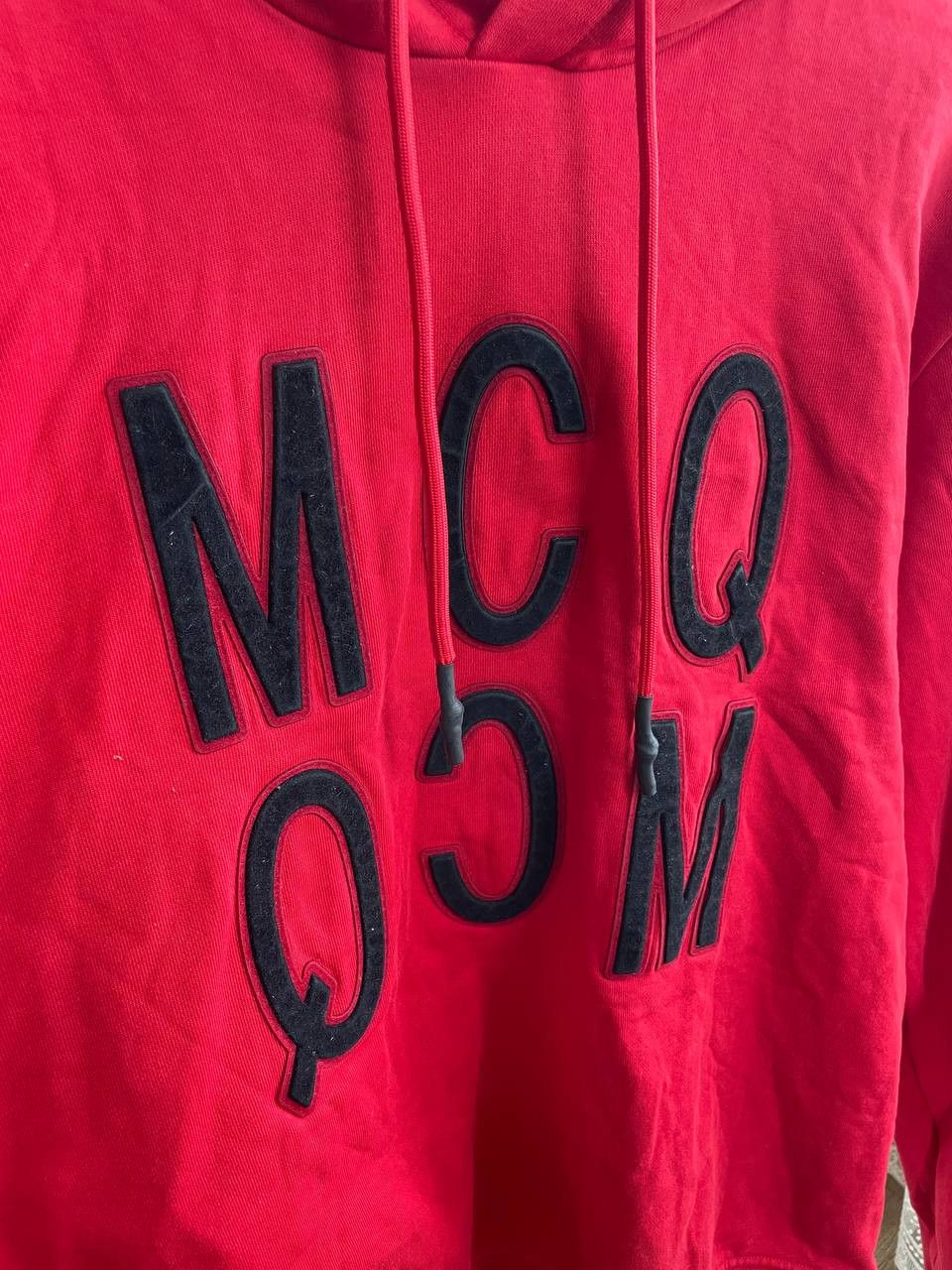 Alexander McQueen × MCQ McQ Alexander McQueen Velvet Logo Hoodie L Sweatshirt Size US XL / EU 56 / 4 - 4 Thumbnail