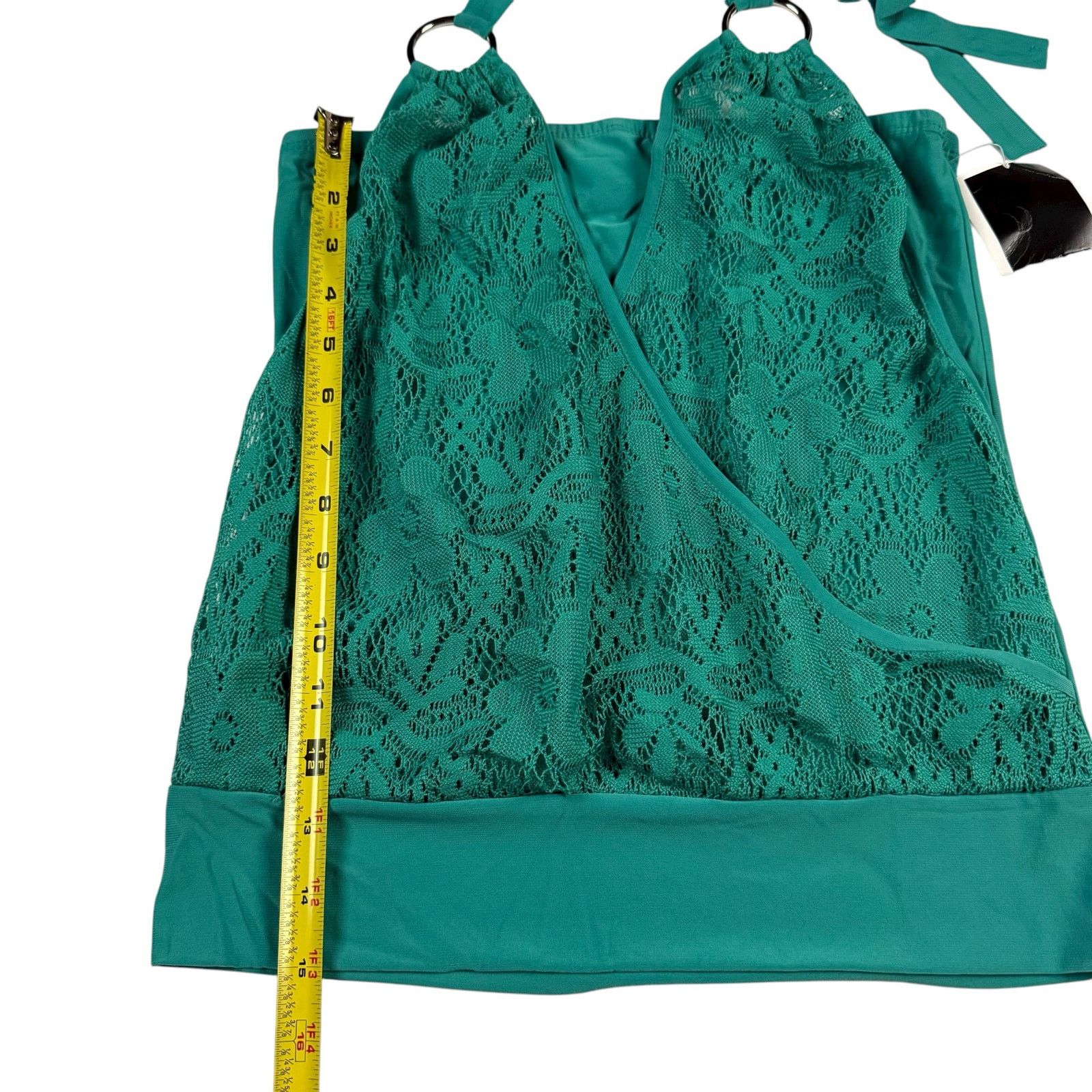 Vintage Vintage y2k Solar Women's Turquoise Halter Tube Top Blouse Size S / US 4 / IT 40 - 5 Thumbnail