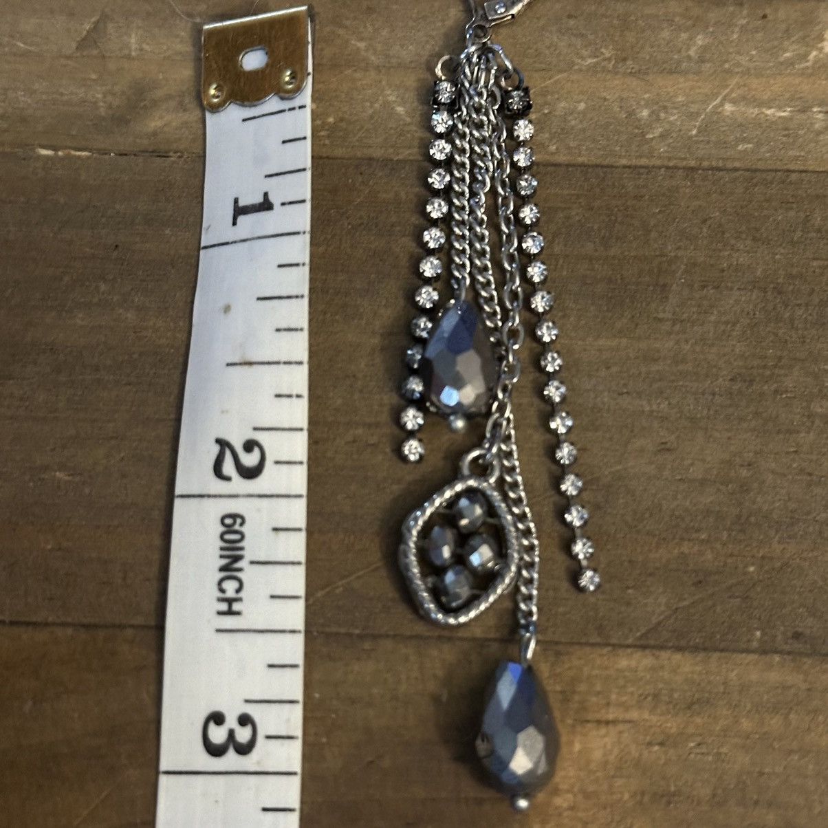 Other Multi strand rhinestone and bead chain dangle earrings Size ONE SIZE - 4 Thumbnail