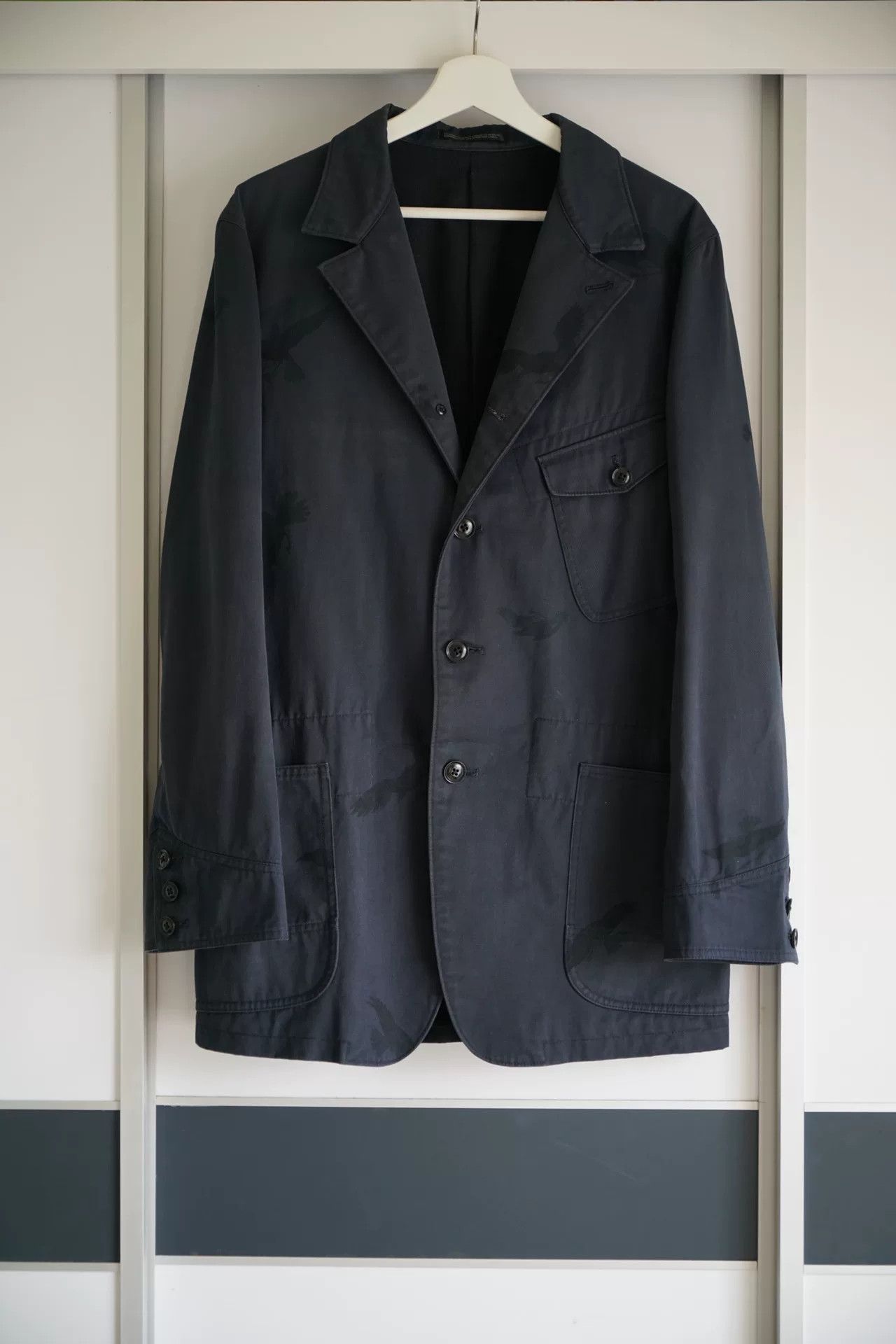 Yohji Yamamoto Yohji Yamamoto Raven Print Suit Jacket Size US M / EU 48-50 / 2 - 1 Thumbnail