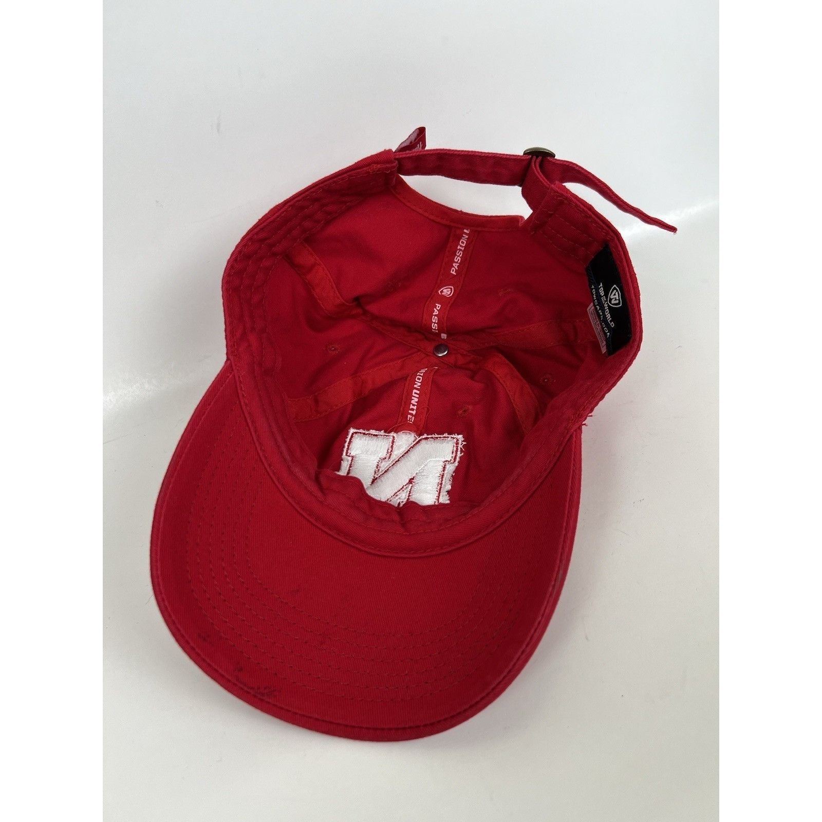 Top Of The World Nebraska Cornhuskers Strapback Hat Cap Red Top Of The Works Size ONE SIZE - 8 Thumbnail