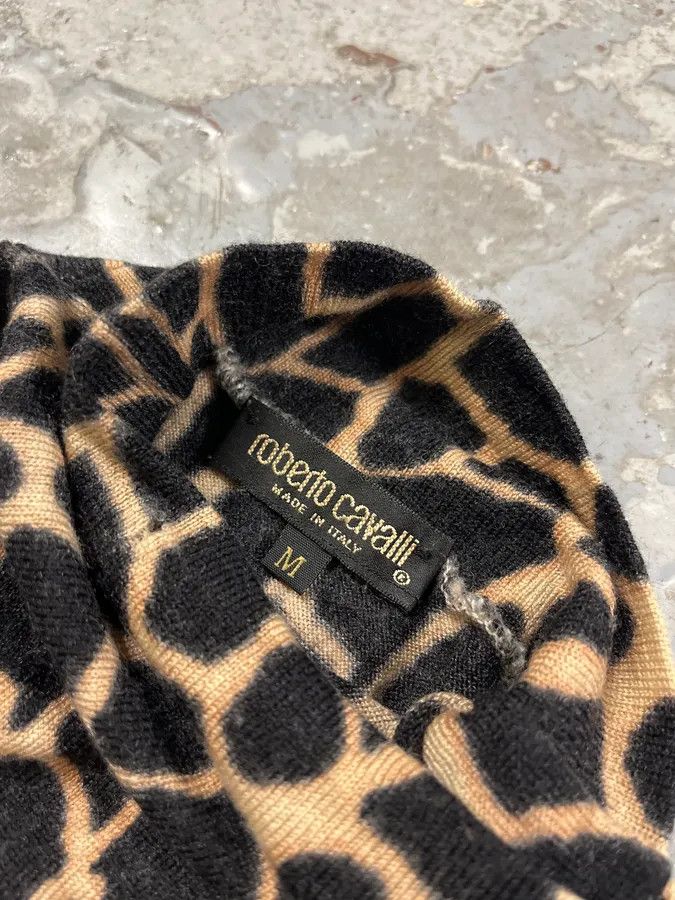 Roberto Cavalli FW2000 Roberto Cavalli Seisma Guava Black Wool Top Size S / US 4 / IT 40 - 5 Thumbnail