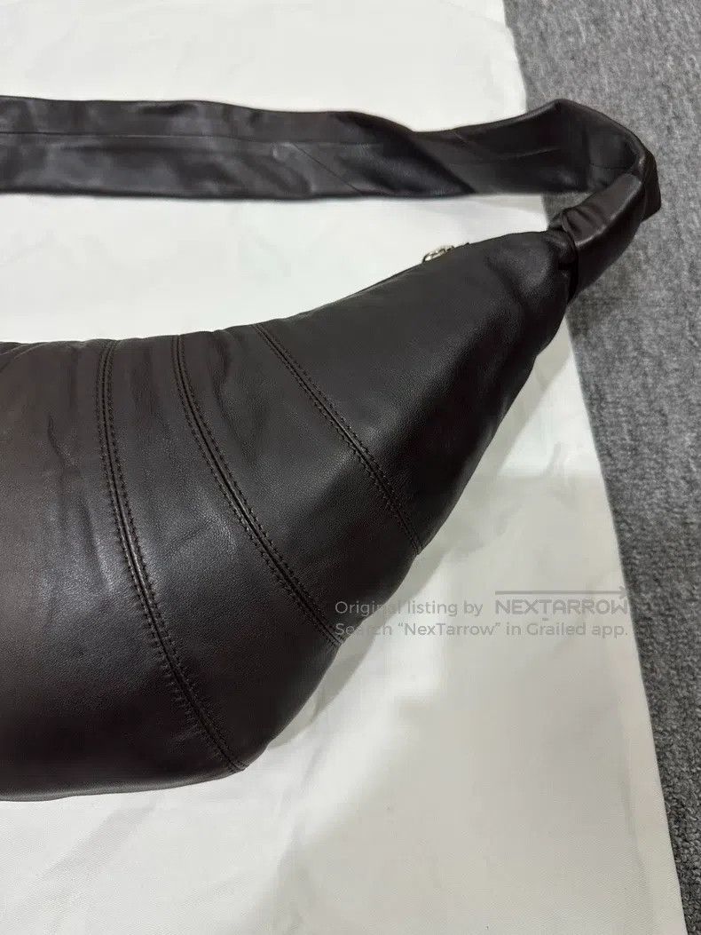 Lemaire LEMAIRE Medium dark-chocolate lambskin Croissant bag i Size ONE SIZE - 6 Thumbnail