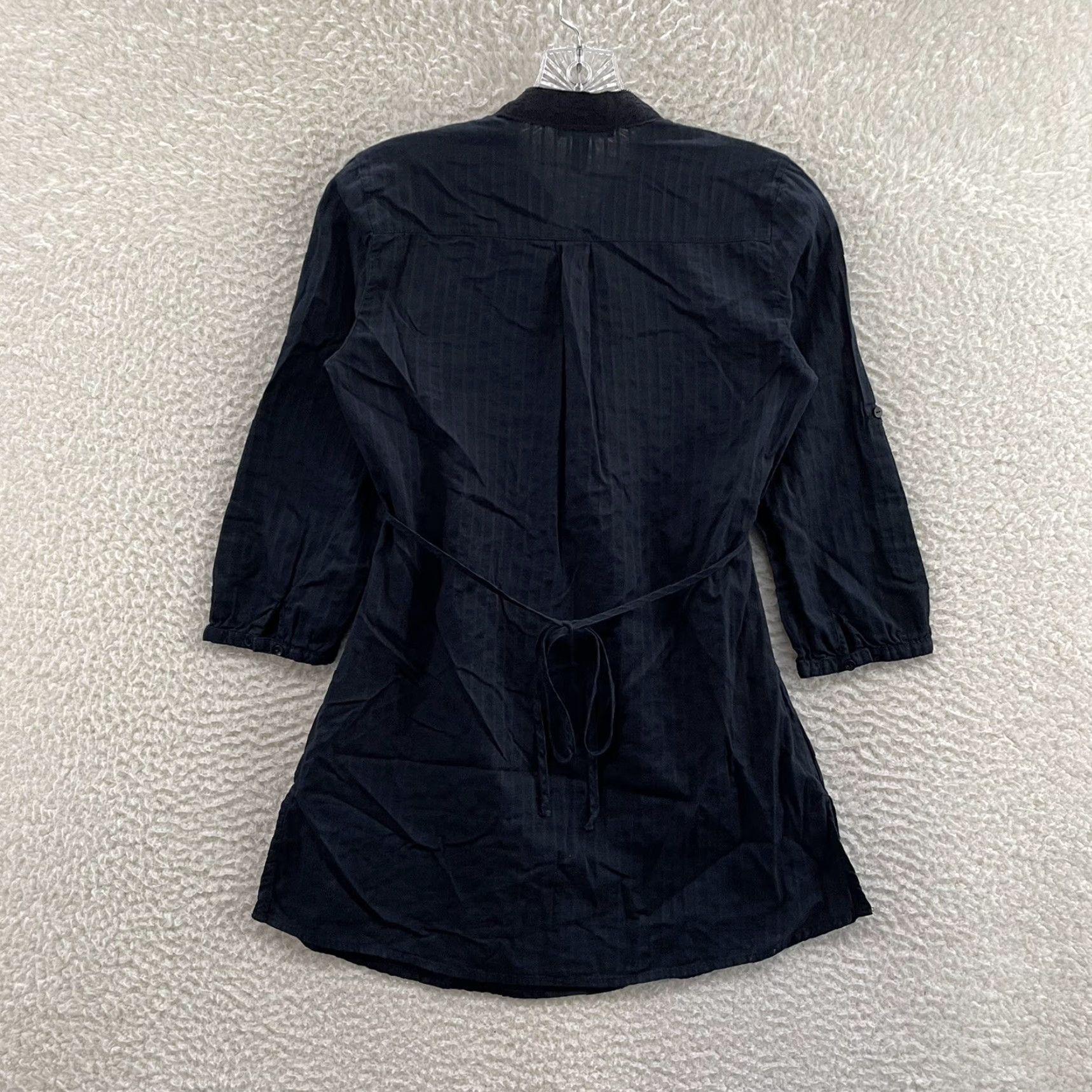 Vintage VINTAGE Y2K Top Blouse XS Small Black Goth Edwardian Whimsigoth Fairy Grunge Size XS / US 0-2 / IT 36-38 - 3 Thumbnail