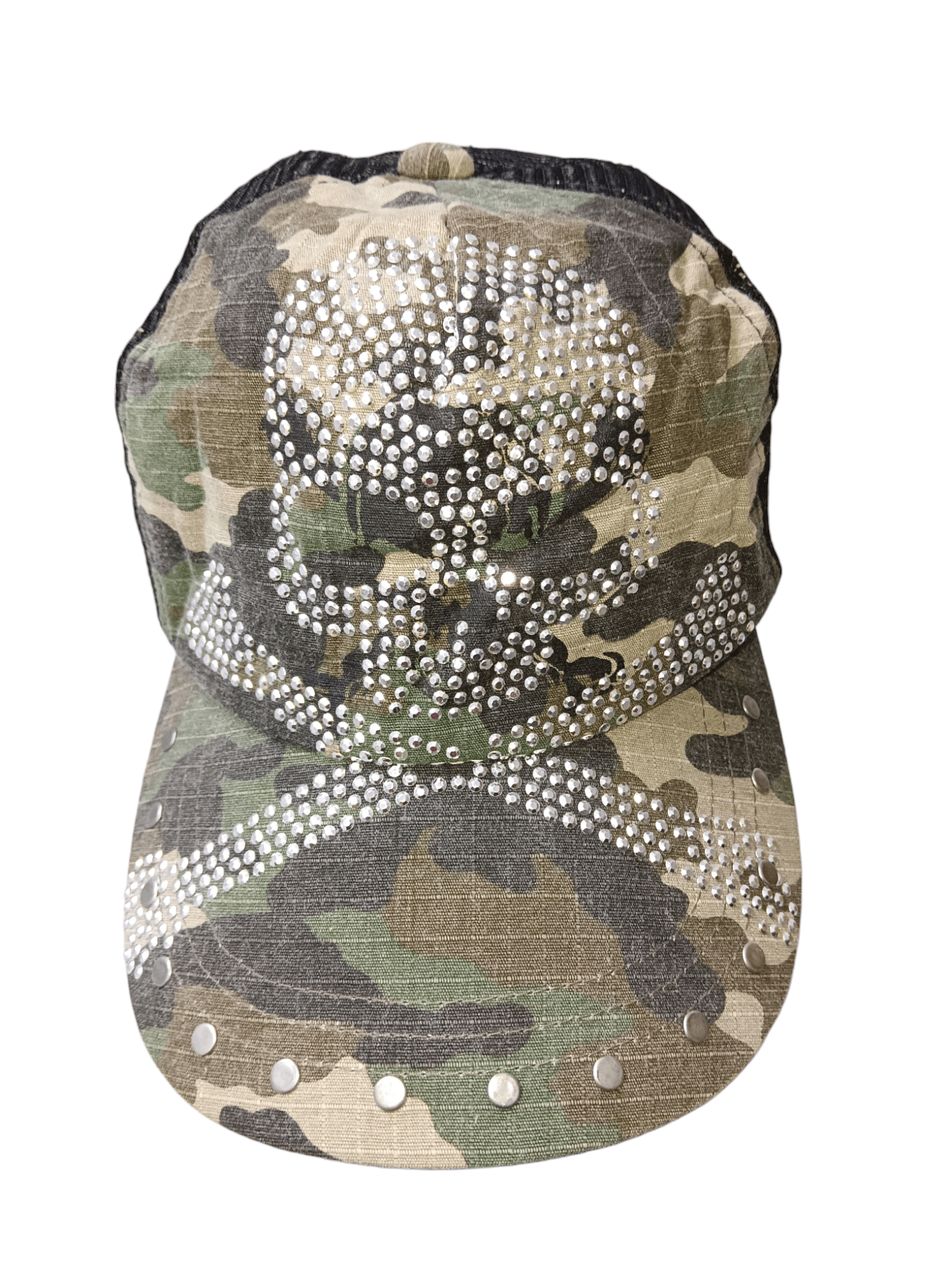 image of Six Panels Mastermind Skulls Camo Trucker Hat, Men's