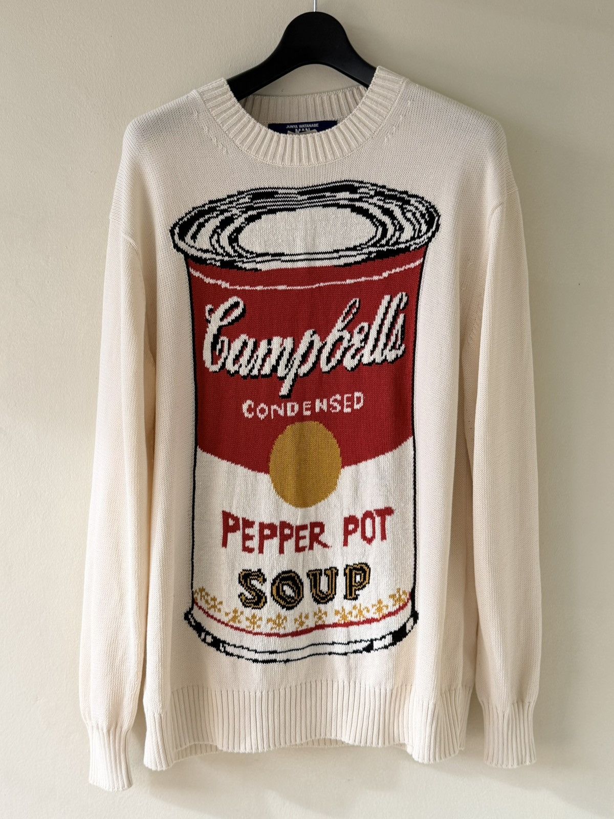 Junya Watanabe MAN Campbell Soup Print Sweater
