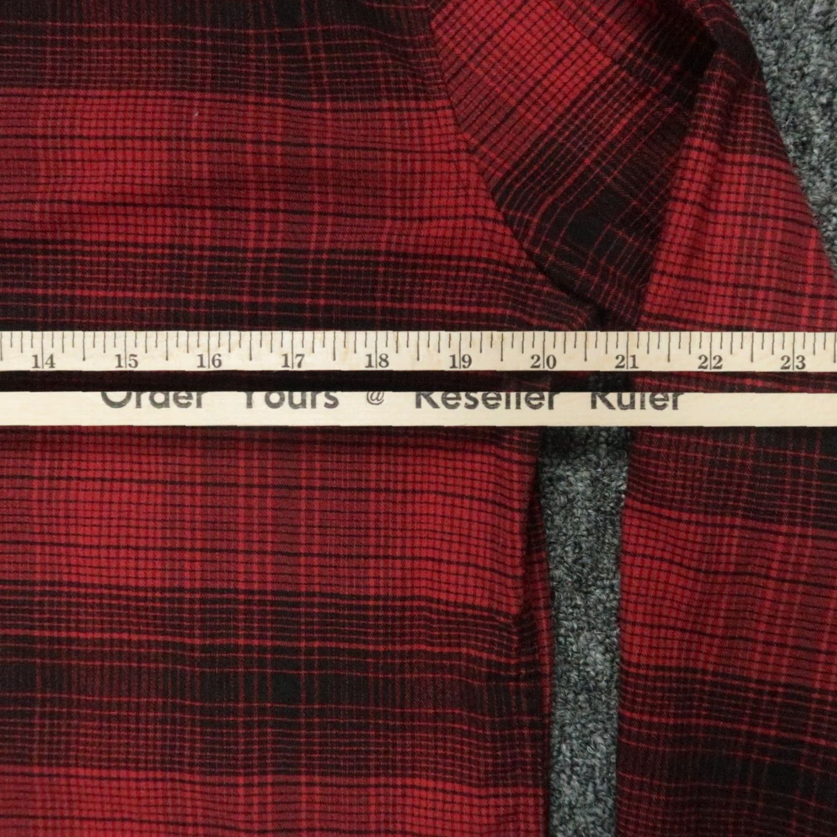 Lululemon VINTAGE Lululemon Shirt Mens M Red Plaid Button-Up Long Sleeve Masons Peak Flannel Knit Breathable Lightweight Stretch Shirt Size US M / EU 48-50 / 2 - 6 Thumbnail