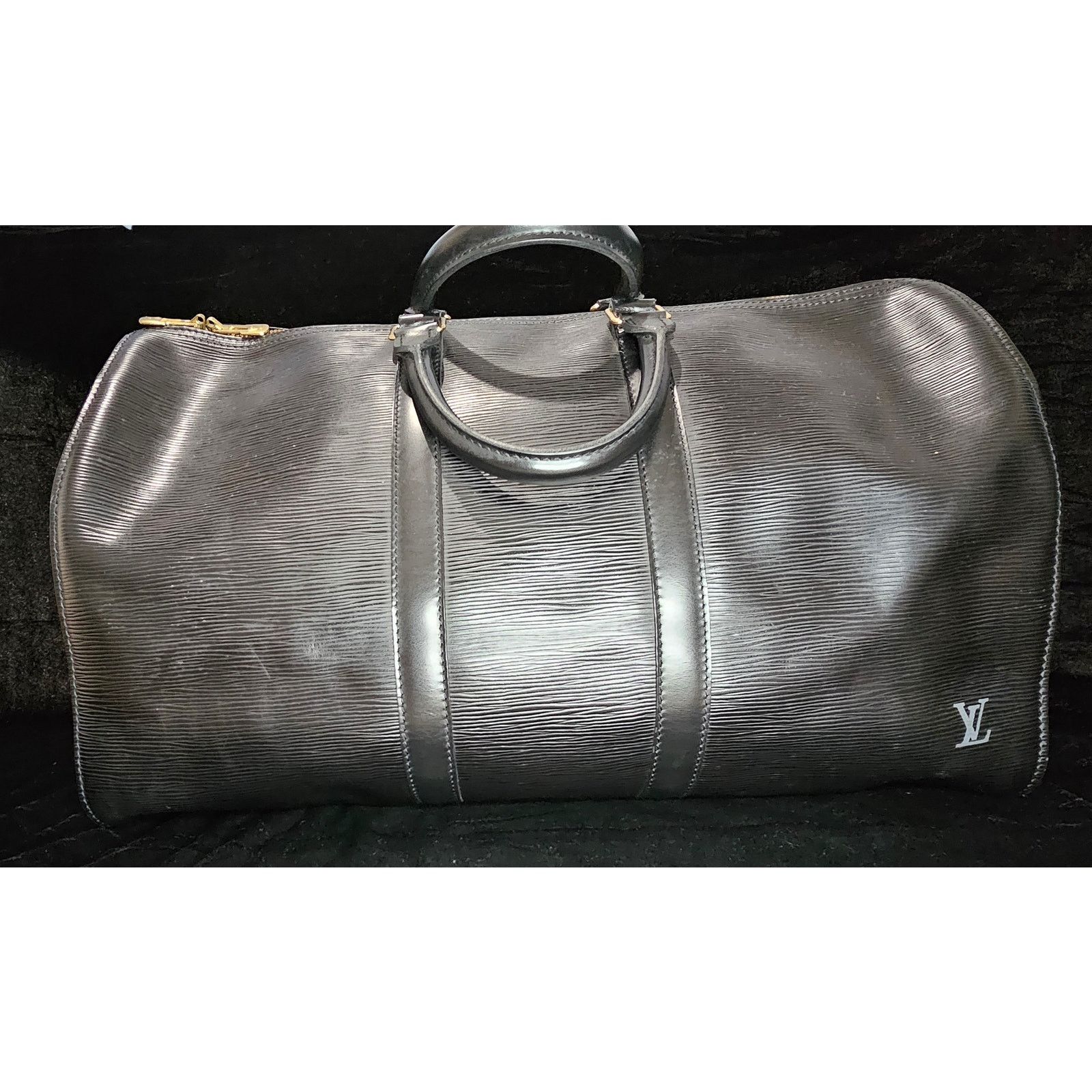 Louis Vuitton LOUIS VUITTON Epi Keepall 45 Boston Bag Black Size ONE SIZE - 3 Thumbnail