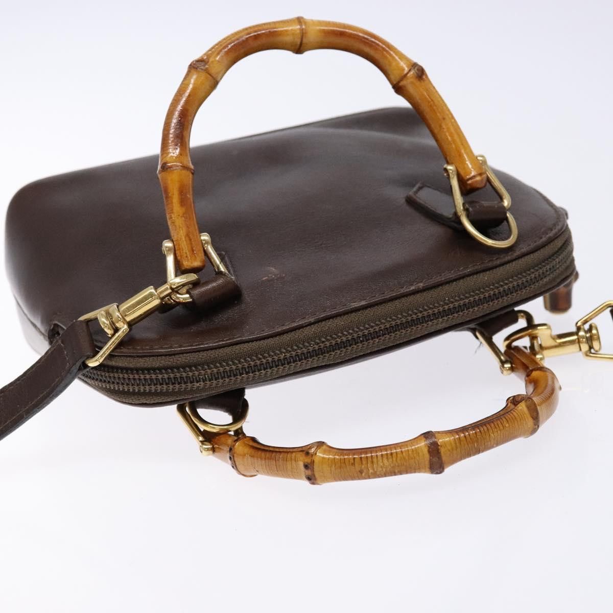 Gucci GUCCI Bamboo Shoulder Bag Leather Brown Gold 007 2032 007 Size ONE SIZE - 6 Thumbnail