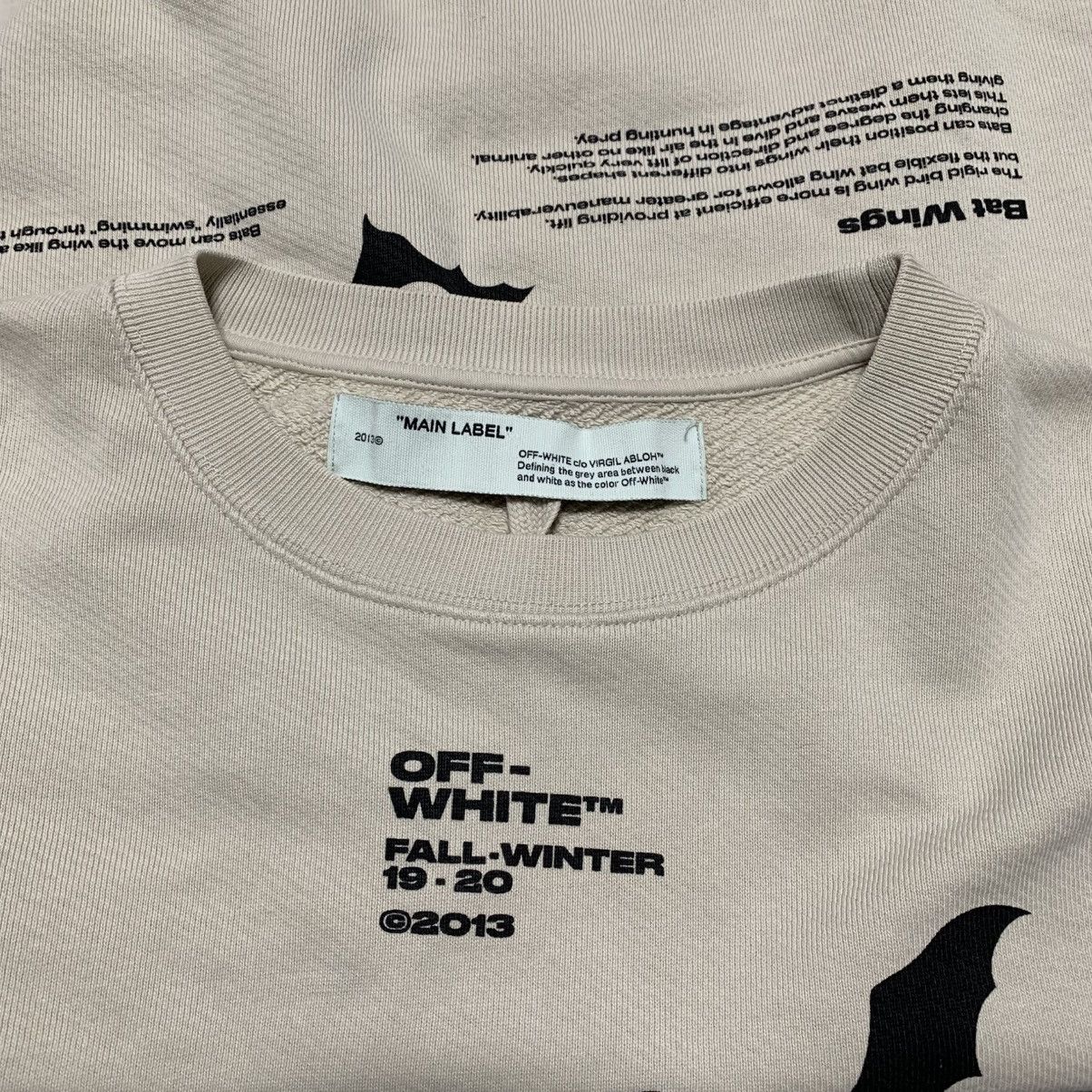 Off-White Off White Medium Bats Print Beige White Sweatshirt Virgil Size US M / EU 48-50 / 2 - 5 Thumbnail