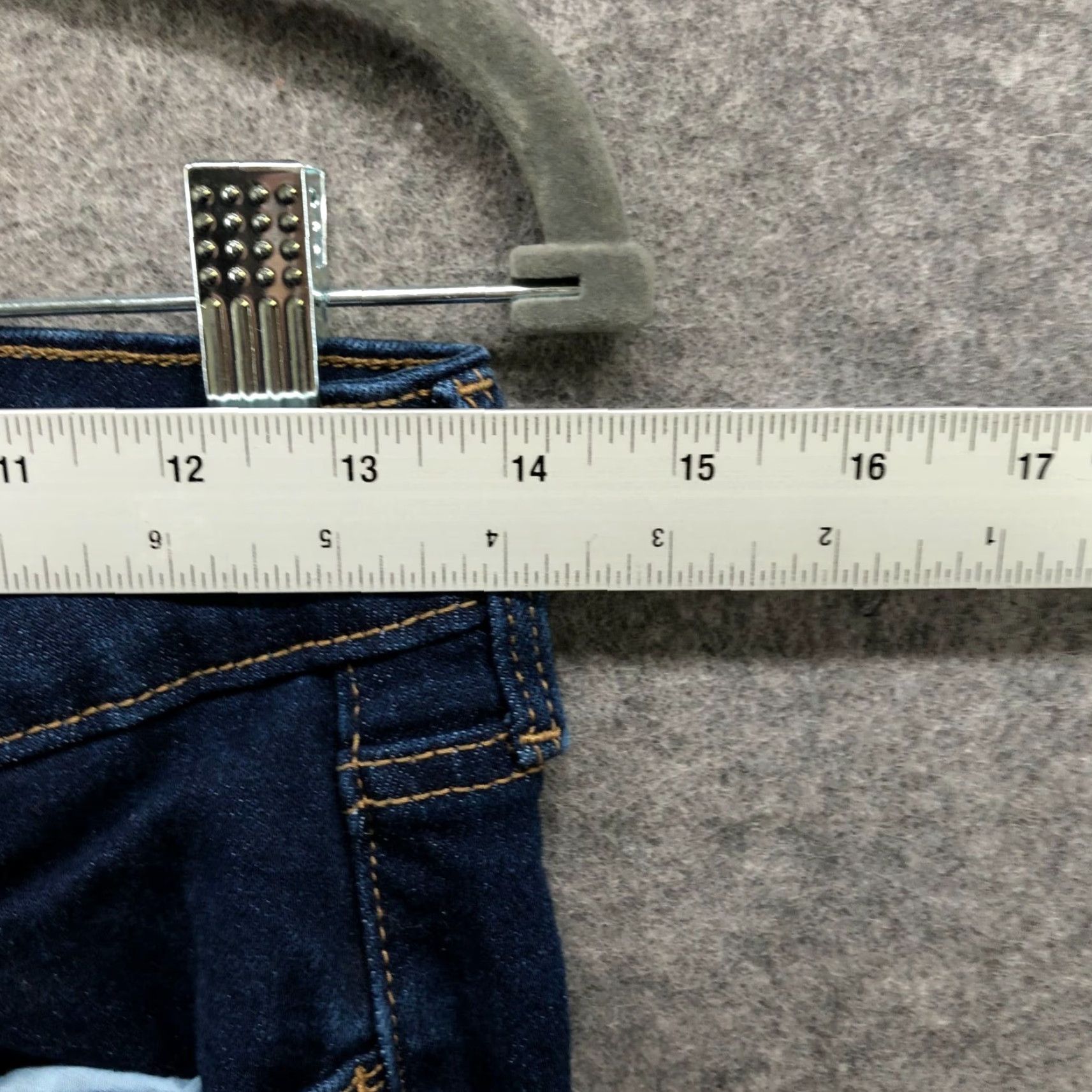 Old Navy Old Navy High Rise Super Skinny Jeans Womens Size 8 Blue Dark Wash Stretch Denim Size 30" / US 8 / IT 44 - 6 Thumbnail