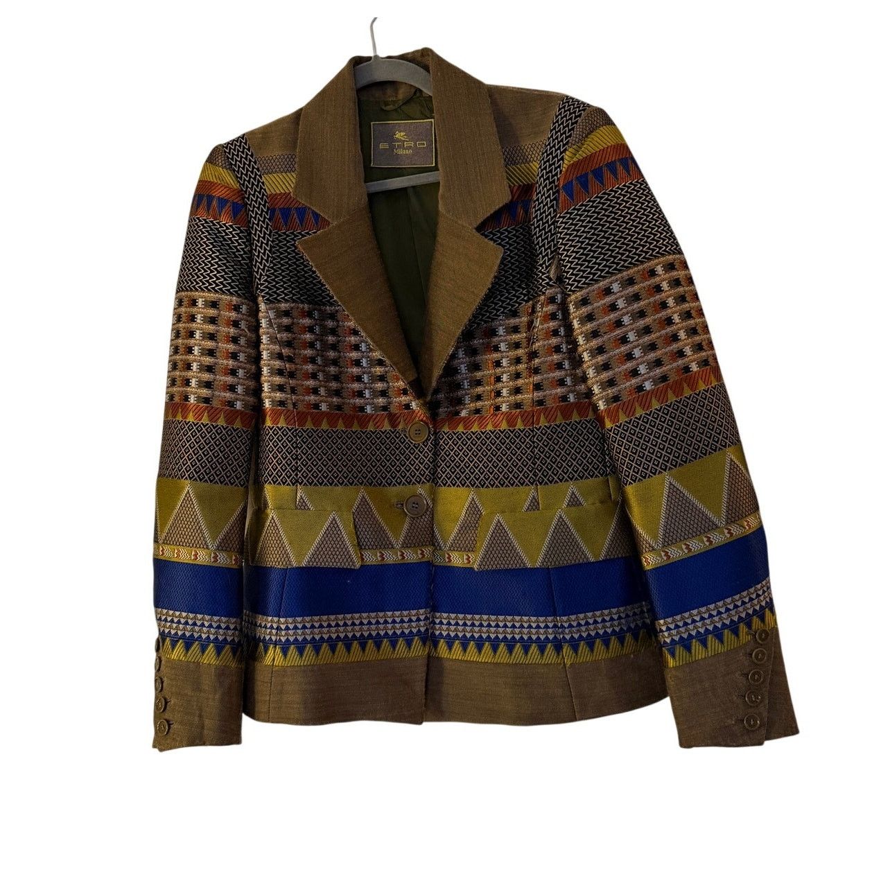 Etro Etro Women's MultiColor Wool Plaid Print Blazer Size M / US 6-8 / IT 42-44 - 1 Thumbnail