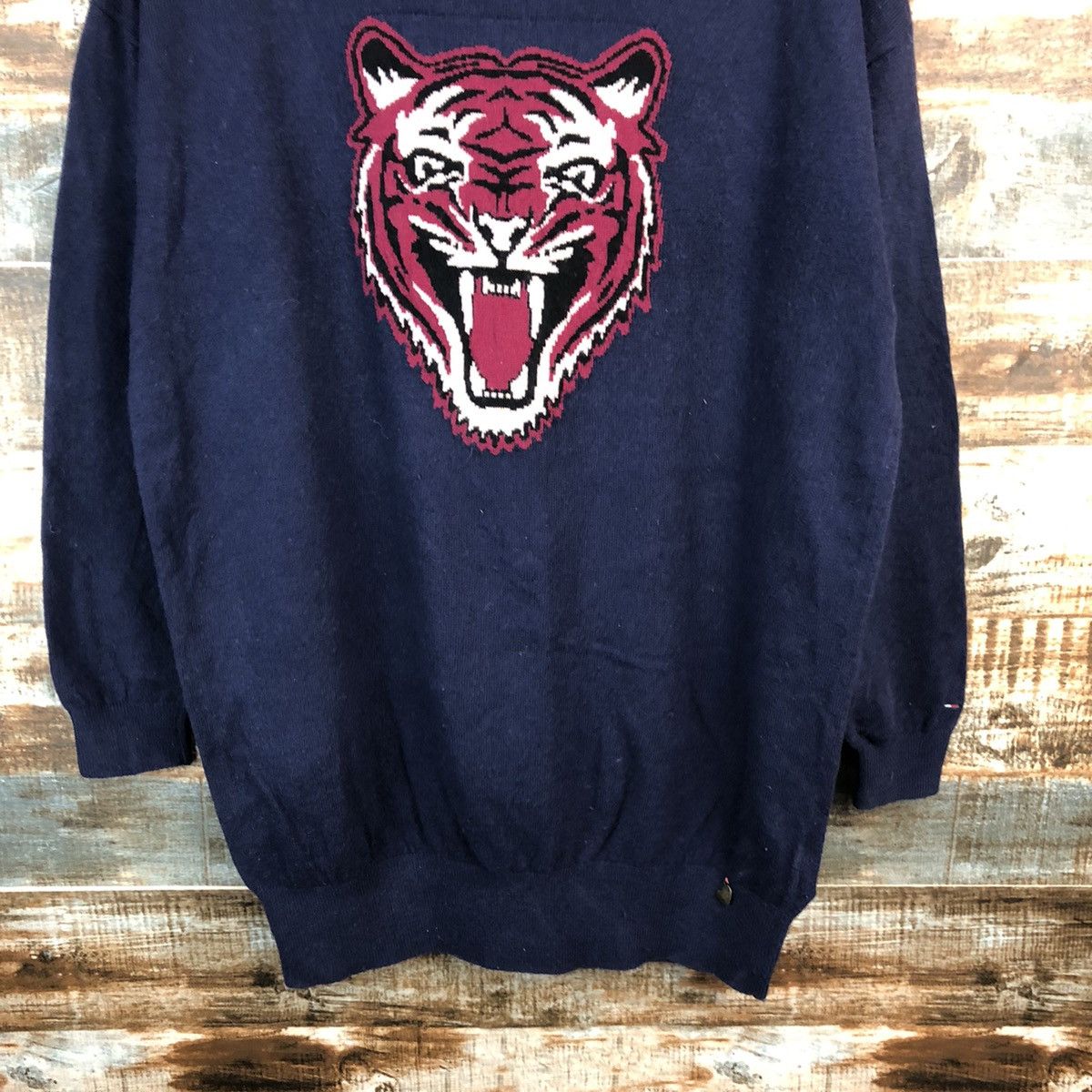 Tommy Hilfiger Tommy Hilfiger Tiger Dark Blue Knitwear sweatshirt #A1542 Size US XS / EU 42 / 0 - 6 Thumbnail