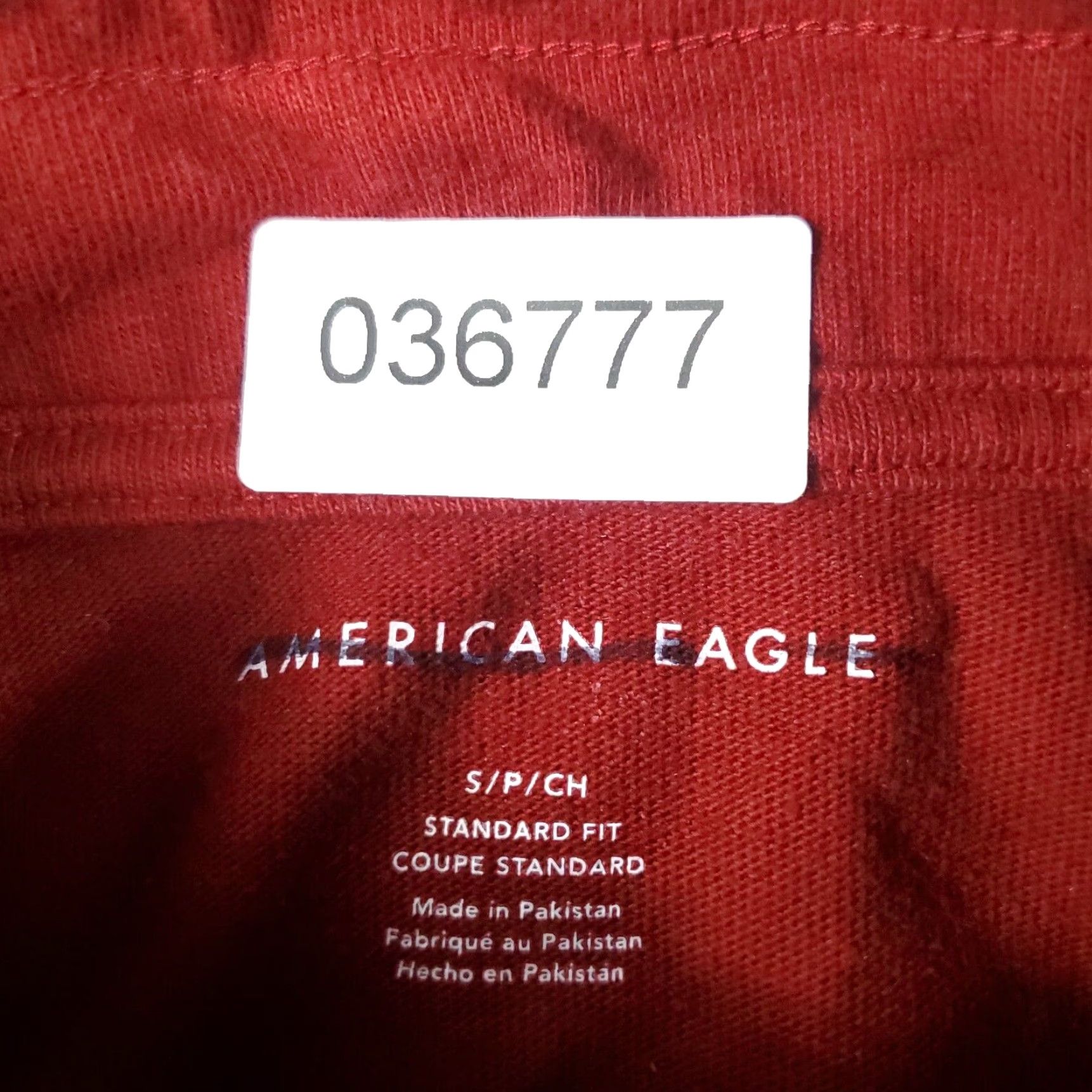 American Eagle Outfitters American Eagle Mens Large Blue Red 1/4 Zip Pullover Sweater Cotton Long Sleeve Mock Neck Logo Size US L / EU 52-54 / 3 - 8 Thumbnail