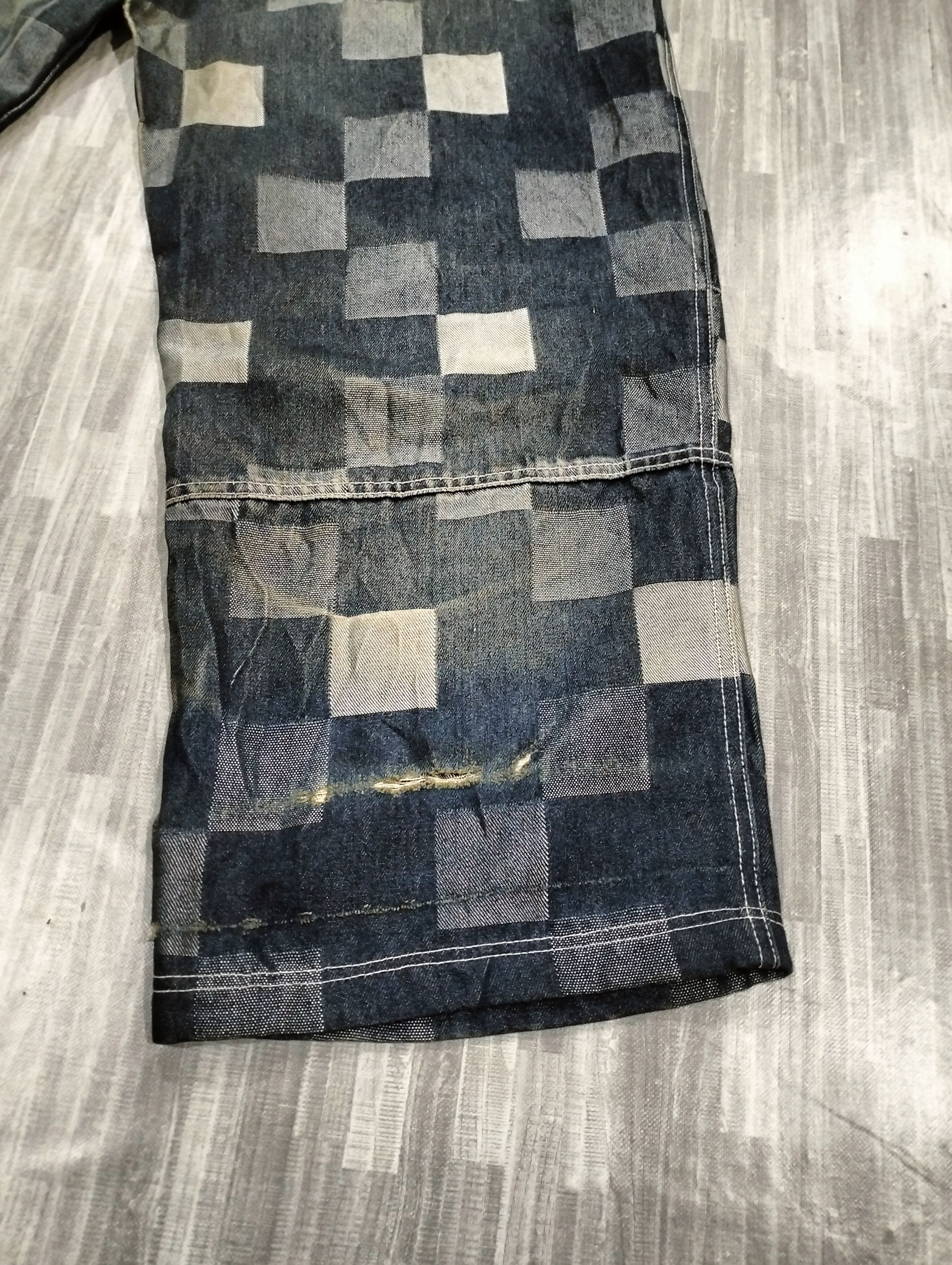 Pepe Jeans Pepe Jeans Baggy Pants Patchwork Design Distressed Pants Size US 35 - 19 Thumbnail