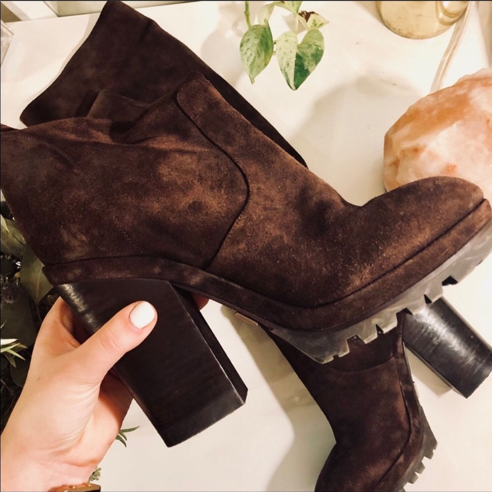 Michael Kors MICHAEL KORS COLLECTION Chocolate Suede Leather Heel Boot 9 Size US 9 / EU 42 - 4 Thumbnail