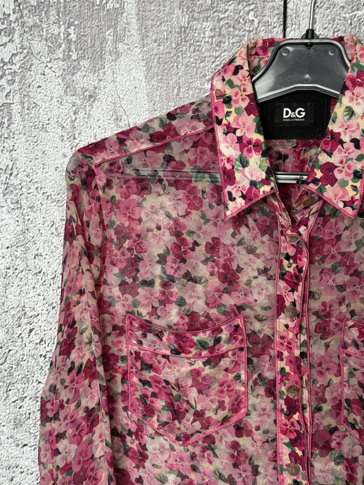 Dolce & Gabbana Dolce & Gabbana Silk Shirt D&G Floral Sheer Button Up Blouse Size XS / US 0-2 / IT 36-38 - 3 Thumbnail