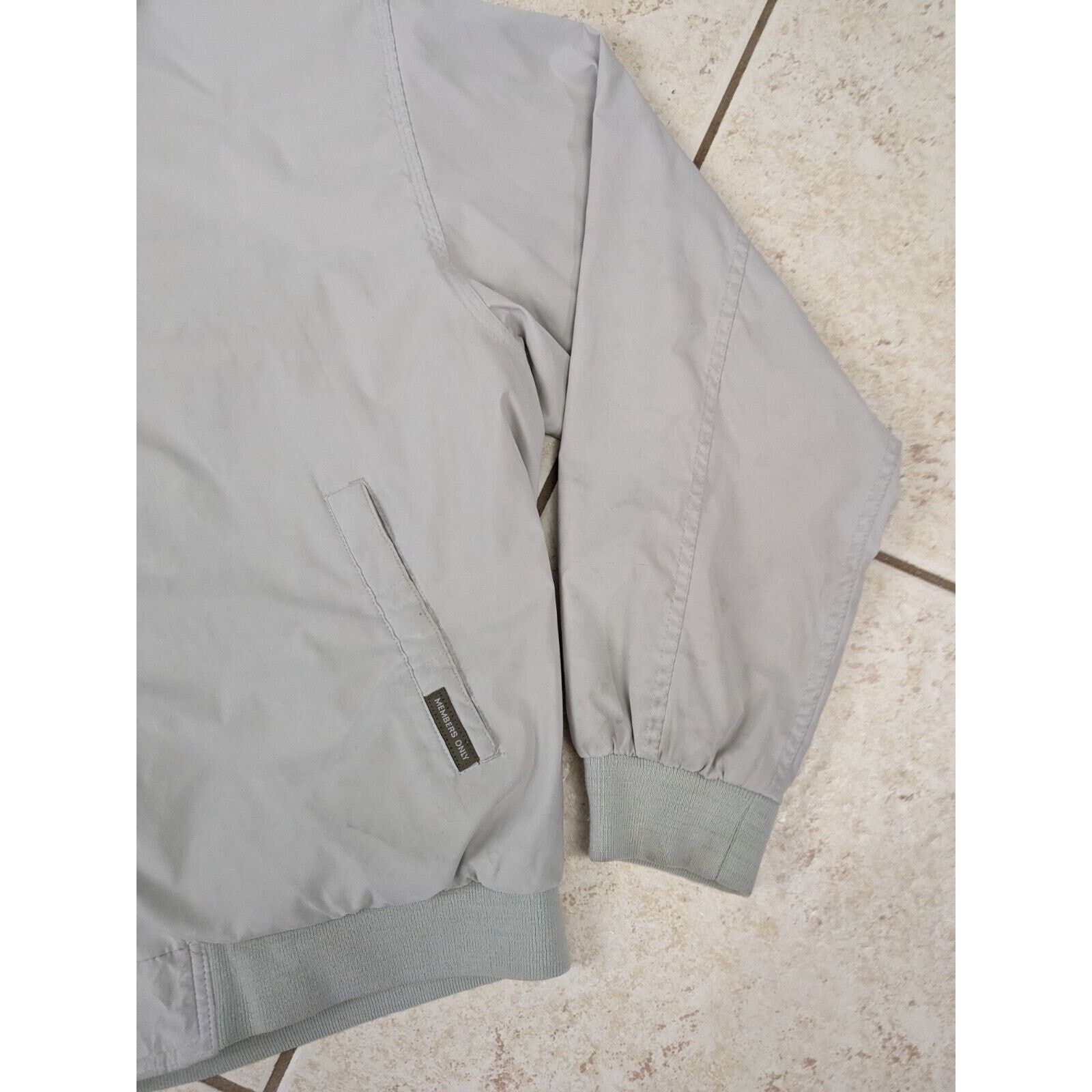 Members Only Vtg Members Only Bomber Racer Jacket Gray Casual Full Zip Size US L / EU 52-54 / 3 - 5 Thumbnail