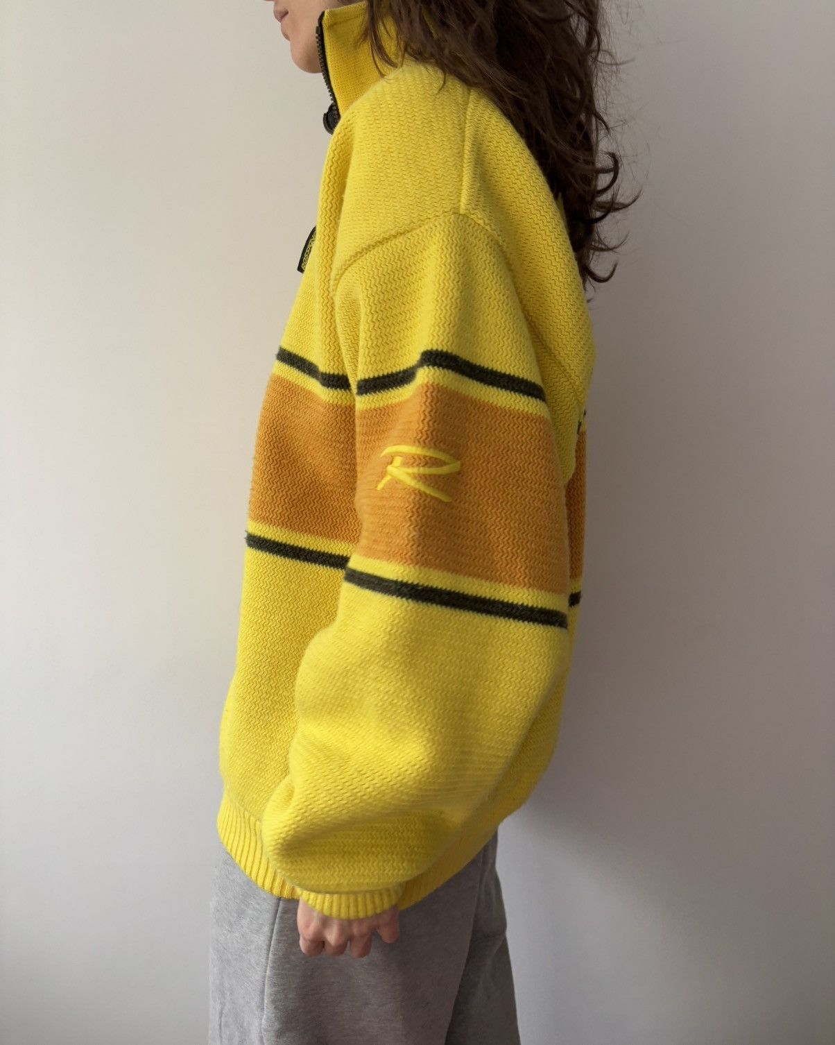 Japanese Brand 90s Rossignol yellow ski jumper with quarter zip France Size US M / EU 48-50 / 2 - 3 Thumbnail
