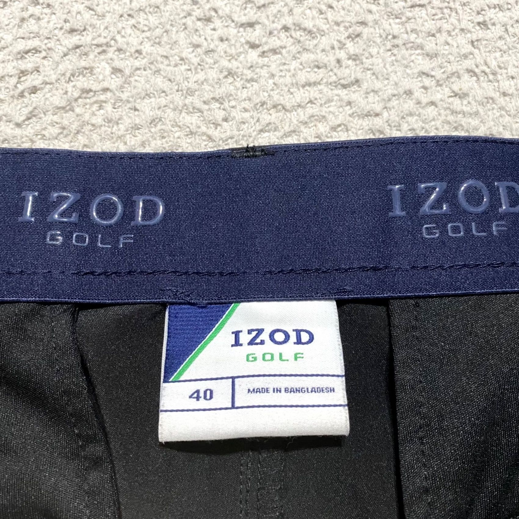 Izod IZOD Golf Pants Mens 40 Solid Black Straight Leg Chino Polyester Pants Mens Regular Black 40 Inches Front Flat Front Men's IZOD Pants Size US 40 / EU 56 - 3 Thumbnail