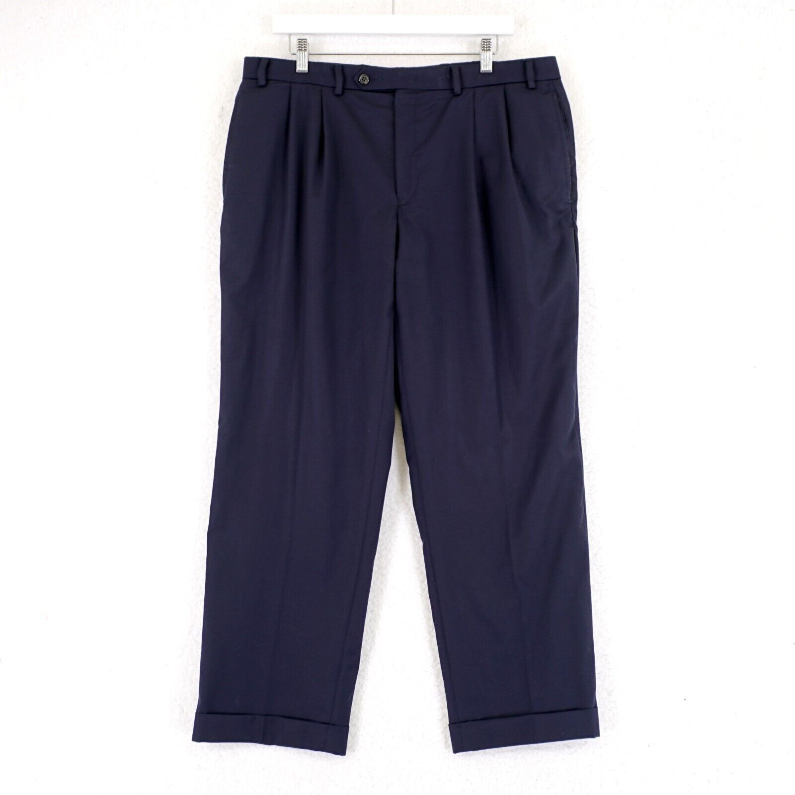 Lauren Ralph Lauren Lauren Ralph Lauren Super 100s Wool Blue 36/29 Dress Pants M Size 36R - 1 Thumbnail