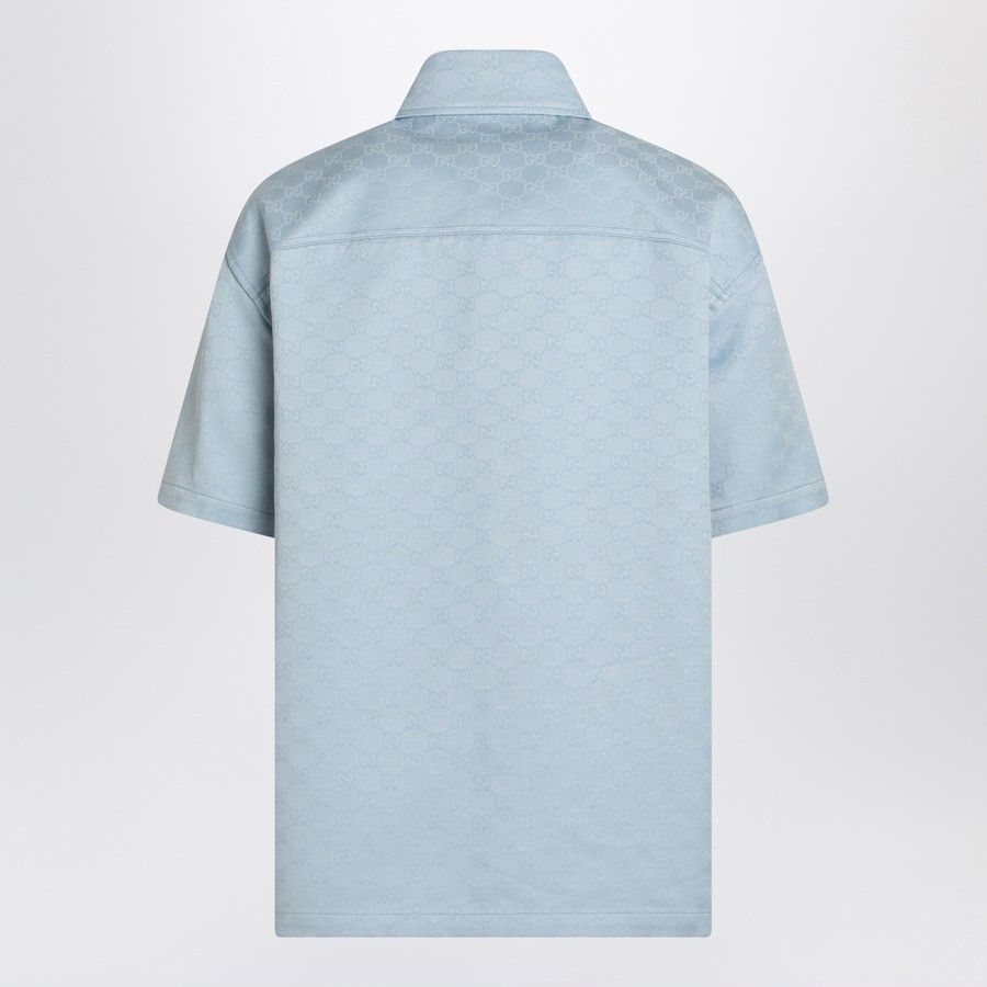 Gucci o1d2blof0325 Cotton Shirt in Light Blue Size US M / EU 48-50 / 2 - 2 Thumbnail