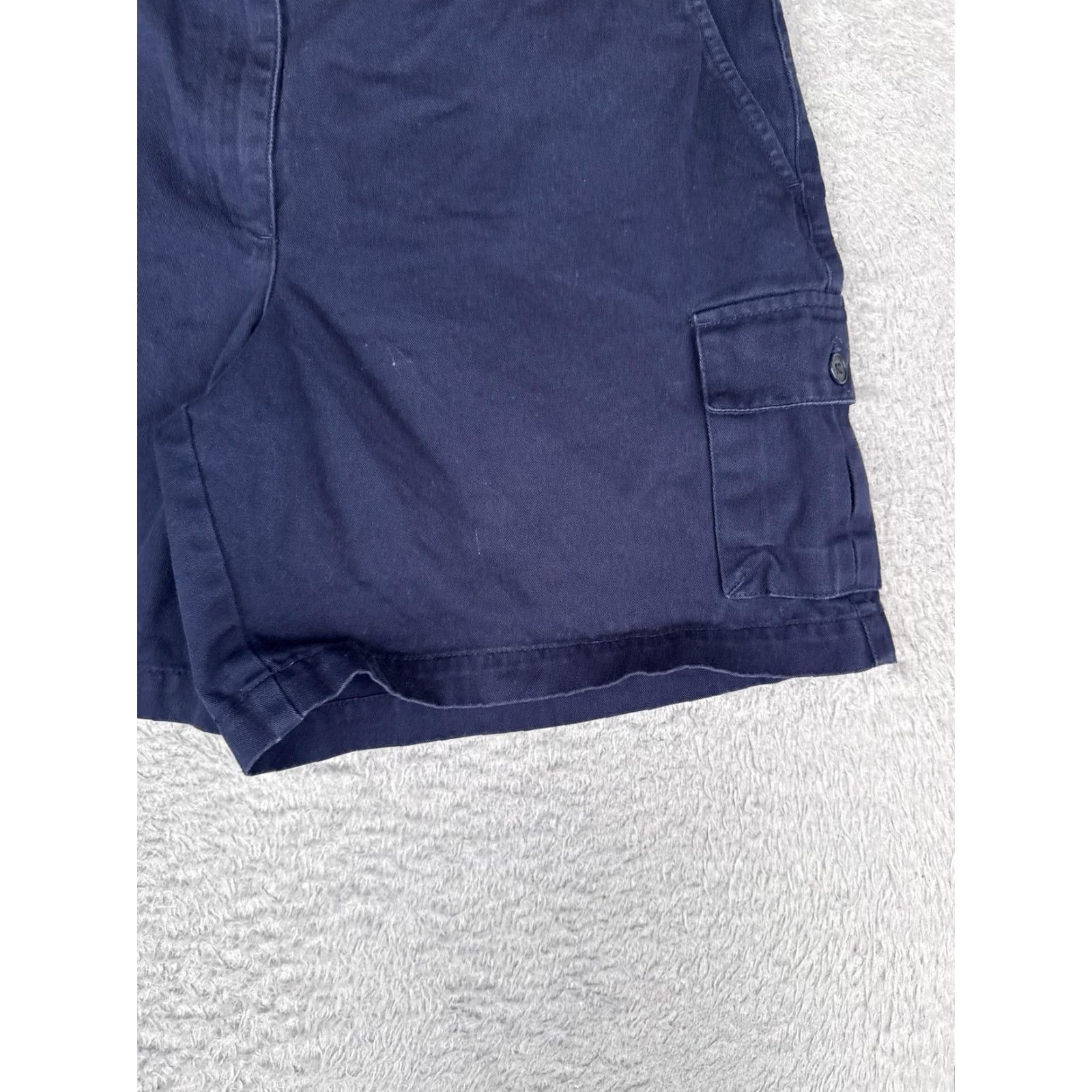 Ralph Lauren Lauren Ralph Lauren Cargo Shorts Womens 12 Blue Twill Flat Front Casual Summer Short Solid Navy Womens Size 34" / US 12 / IT 48 - 2 Thumbnail