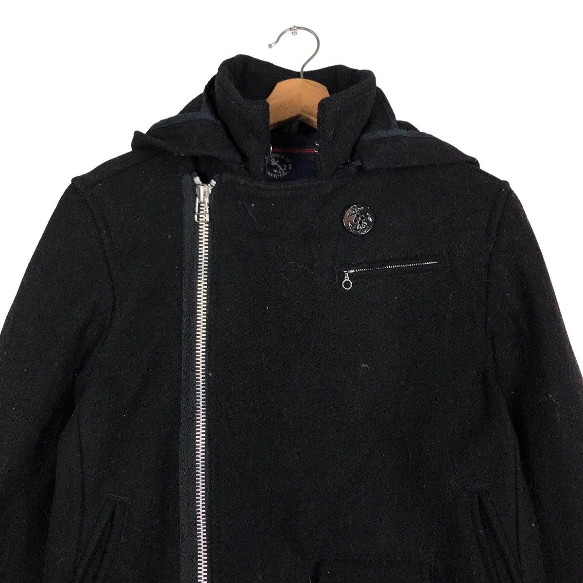 Japanese Brand 🔥Vintage Wool Biker Jacket Asymmetric Zipper CioPanic Japan Size US M / EU 48-50 / 2 - 3 Thumbnail
