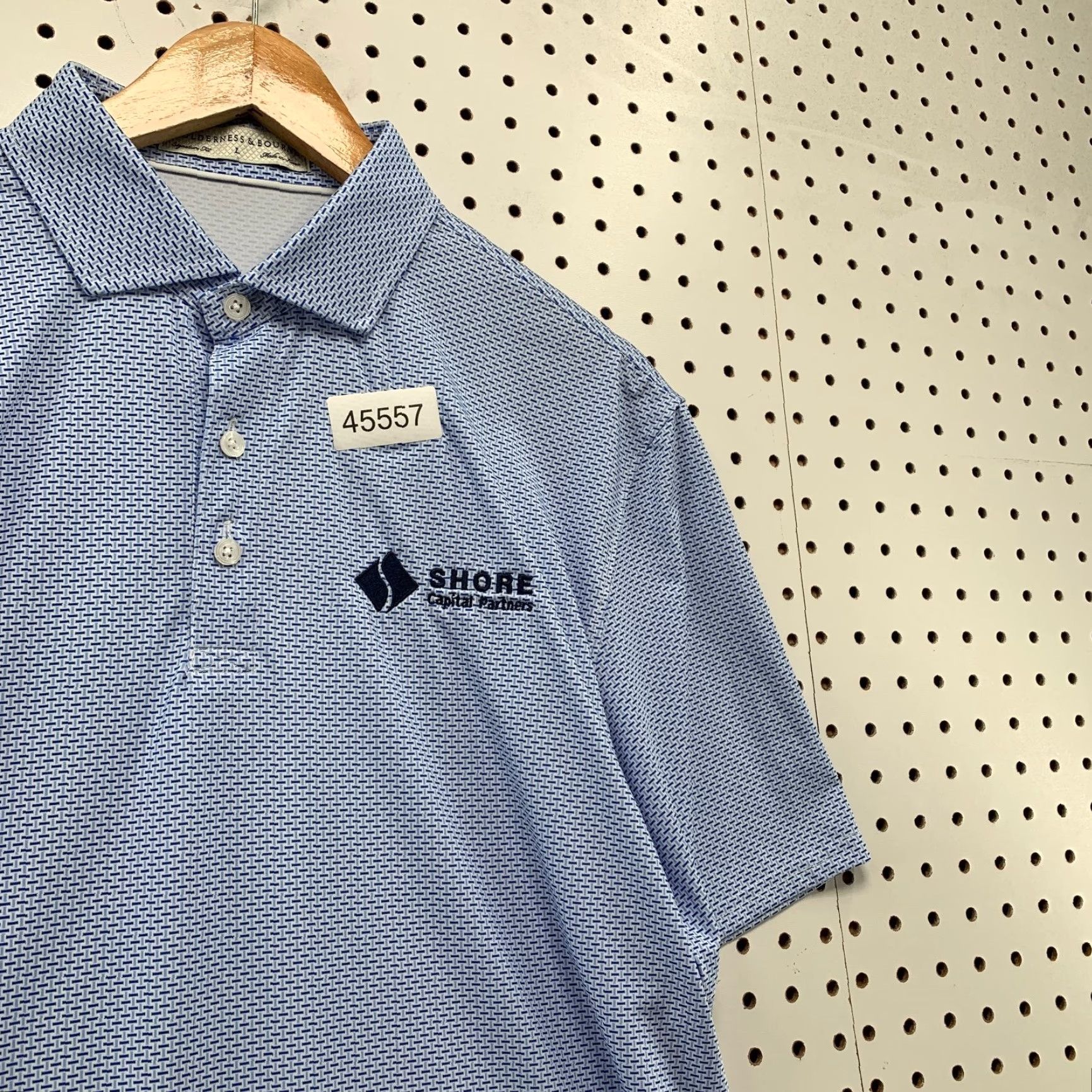 Vintage Holderness & Bourne Polo Shirt Mens Large Blue Golf Shore Capital Partners Polo Shirt L Blue Golf Mens Size US L / EU 52-54 / 3 - 6 Thumbnail