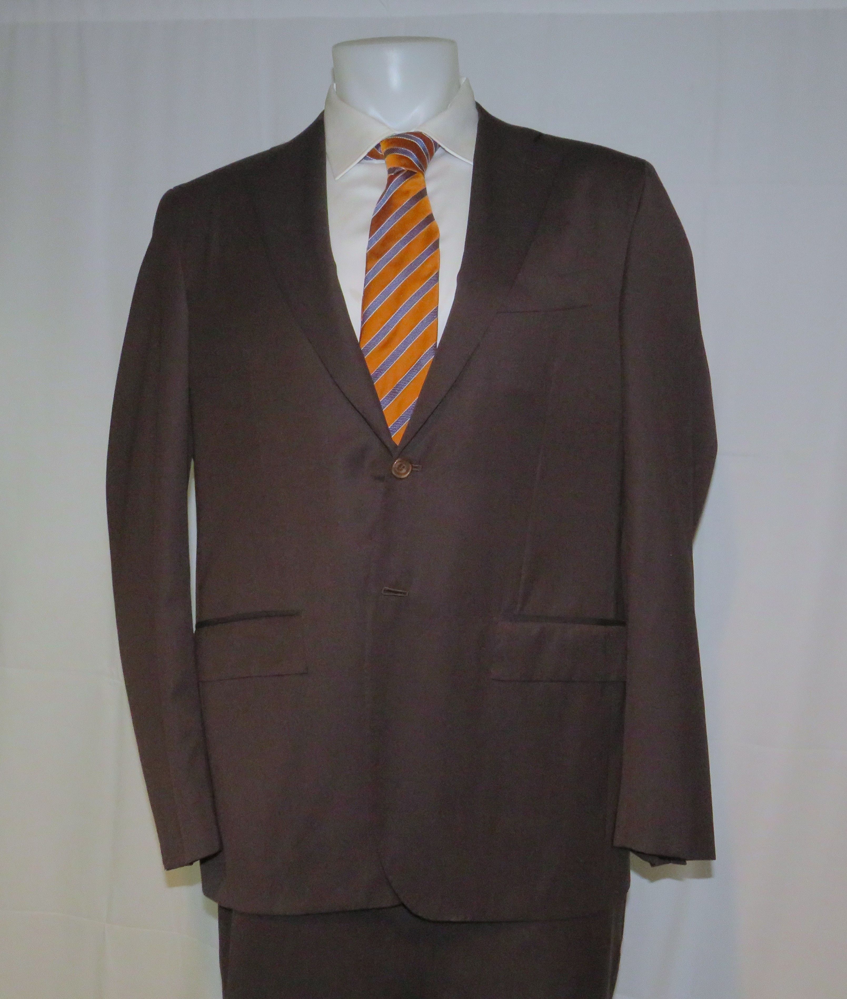 Kiton 14 Micron Super 180 Solid Brown Two Button Suit 48L NWT 8870 Size 48L - 9 Thumbnail