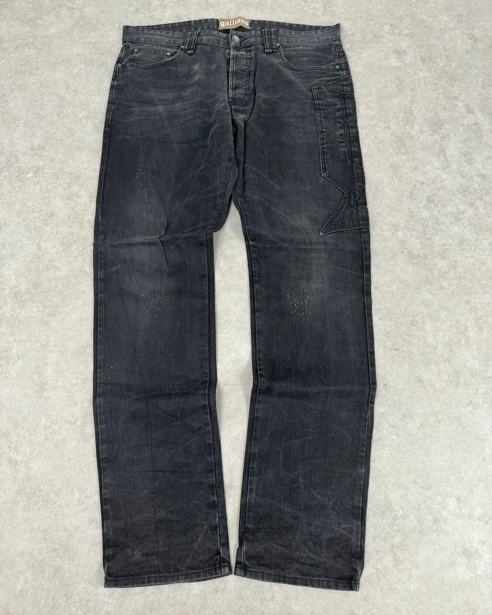 John Galliano 2000s Galliano Propaganda Big Letter Black Jeans Size US 36 / EU 52 - 1 Thumbnail