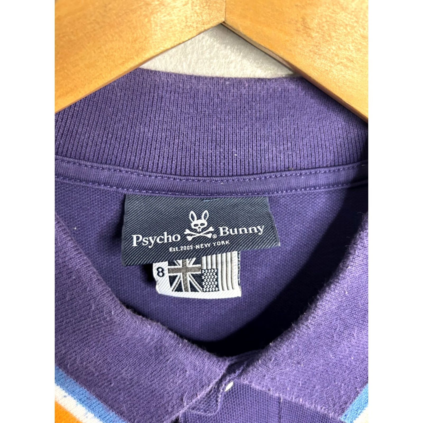 Psycho Bunny Psycho Bunny Polo Shirt Short Sleeve Men 8 100% Cotton Purple Solid Embroidered Logo Button-Down Collar Casual/Business Activewear Men Size US M / EU 48-50 / 2 - 3 Thumbnail