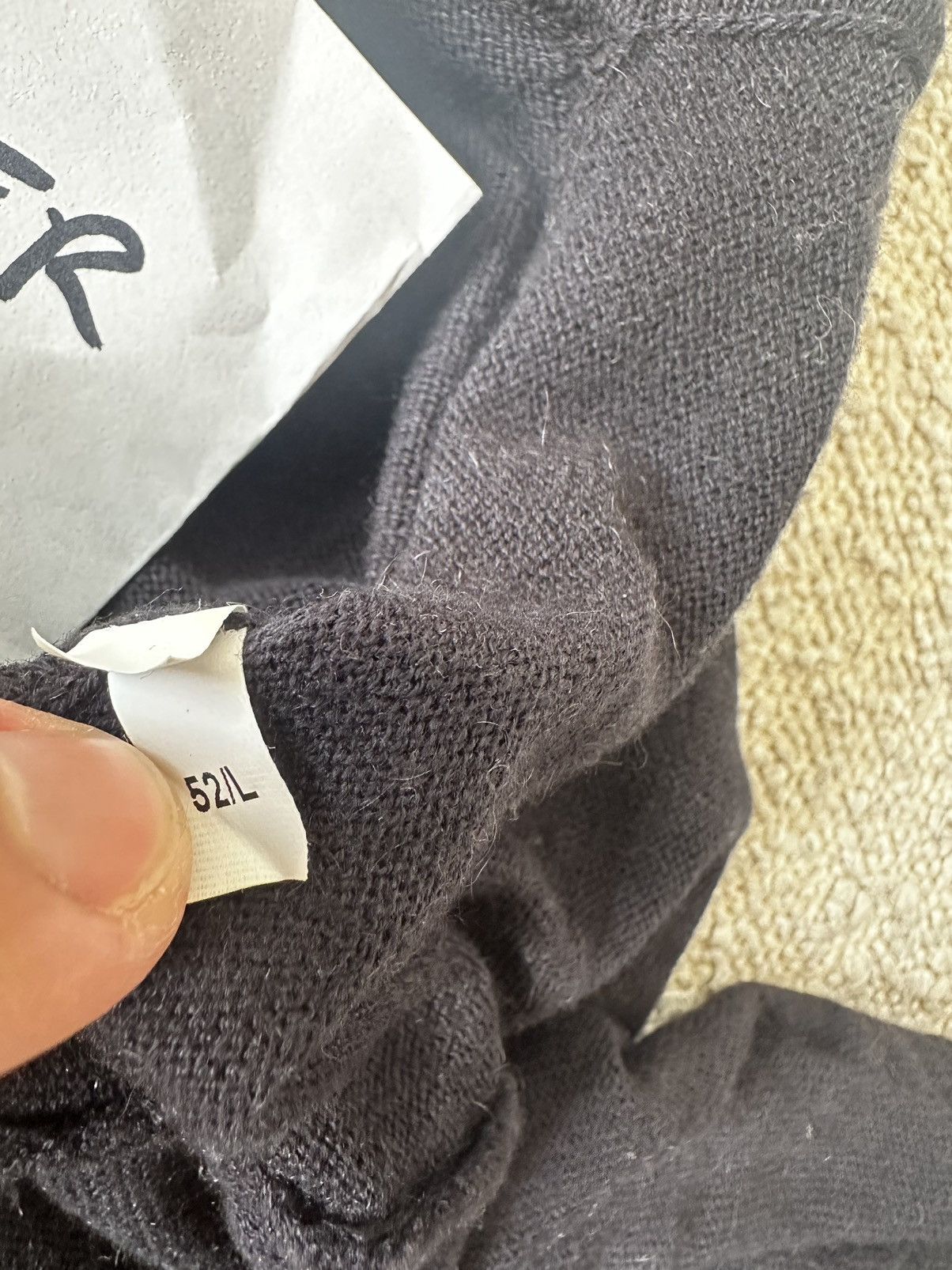 Berg & Berg Berg & Berg - BERNT Knitted Polo Black - Large Size US L / EU 52-54 / 3 - 8 Thumbnail