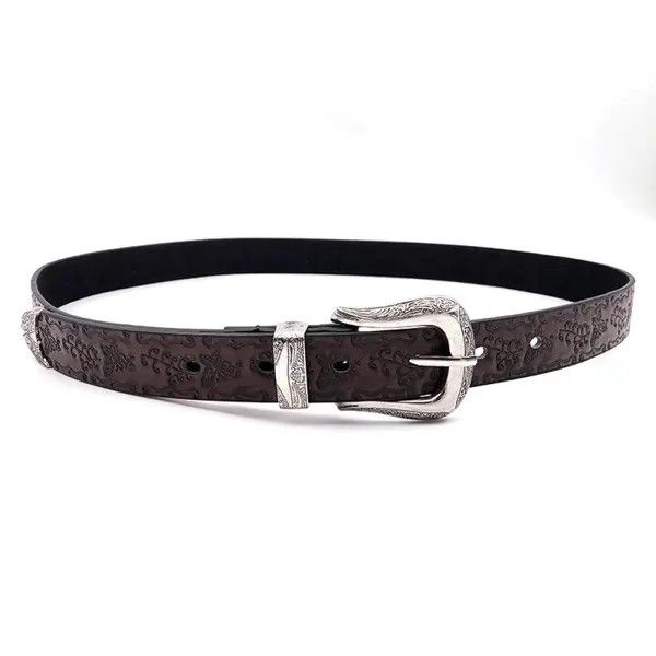 Other Western Floral Embossed Leather Belt Size ONE SIZE - 6 Thumbnail