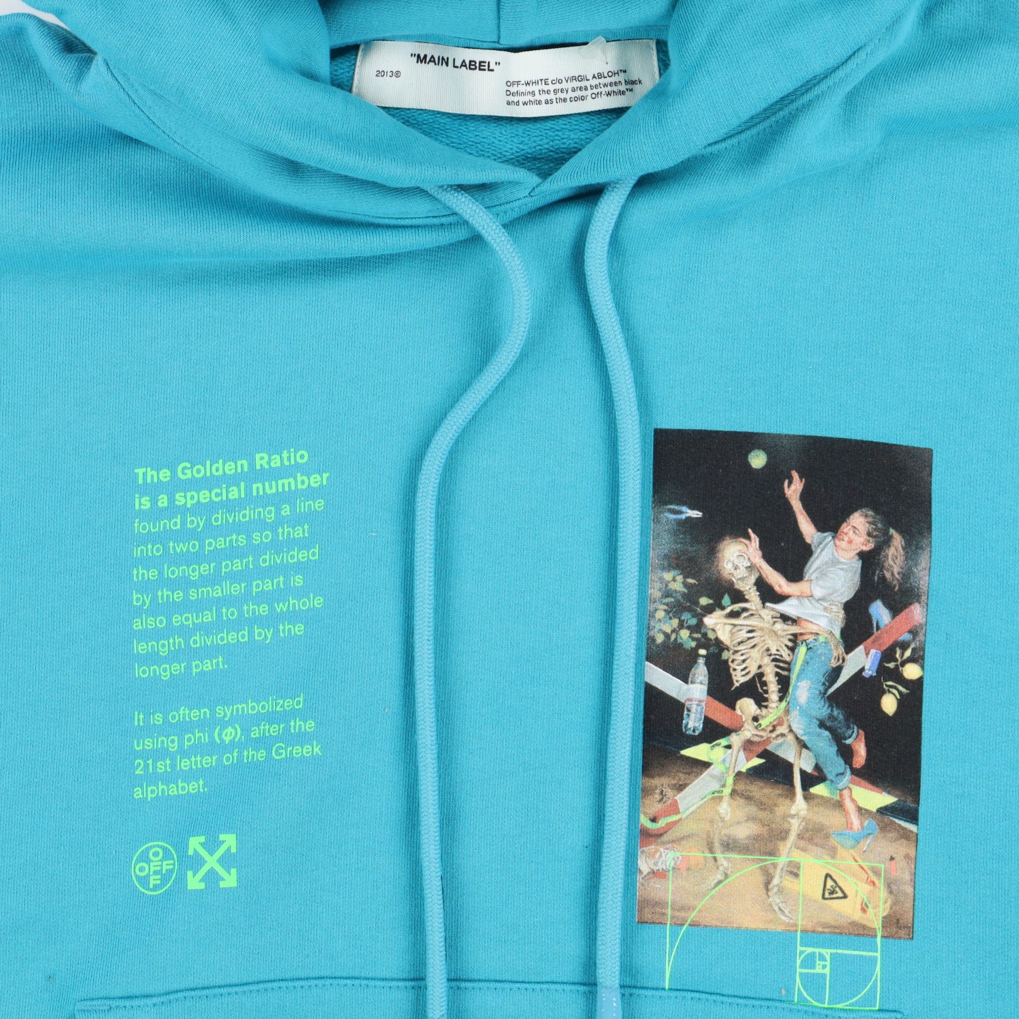 Off-White Blue Pascal Golden Ratio Painting Oversized Hoodie Size US M / EU 48-50 / 2 - 5 Thumbnail