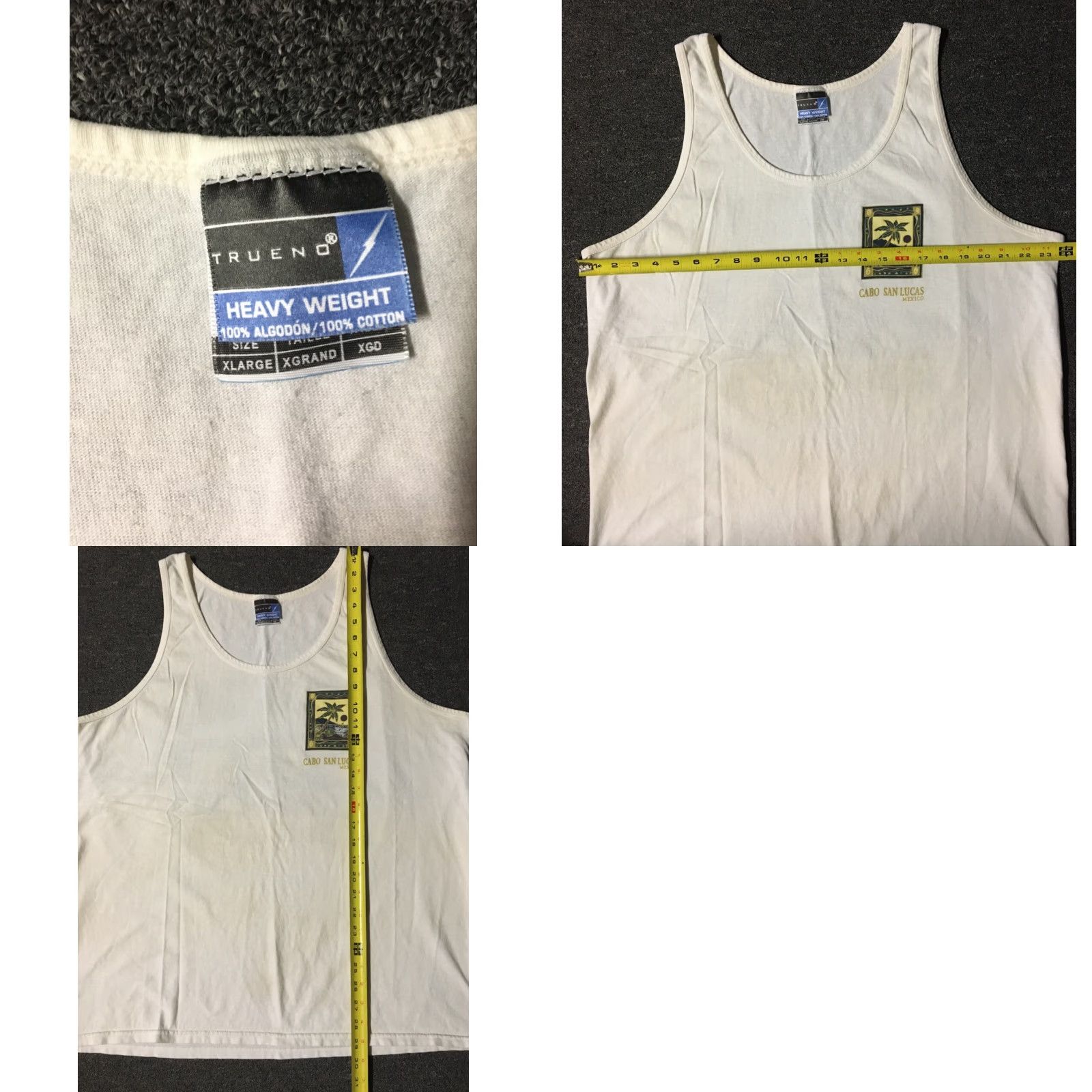 Vintage VINTAGE Cabo San Lucas Mexico 90s Tank Top Shirt XL White Beach Tropical Grunge 80s Size US XL / EU 56 / 4 - 8 Thumbnail