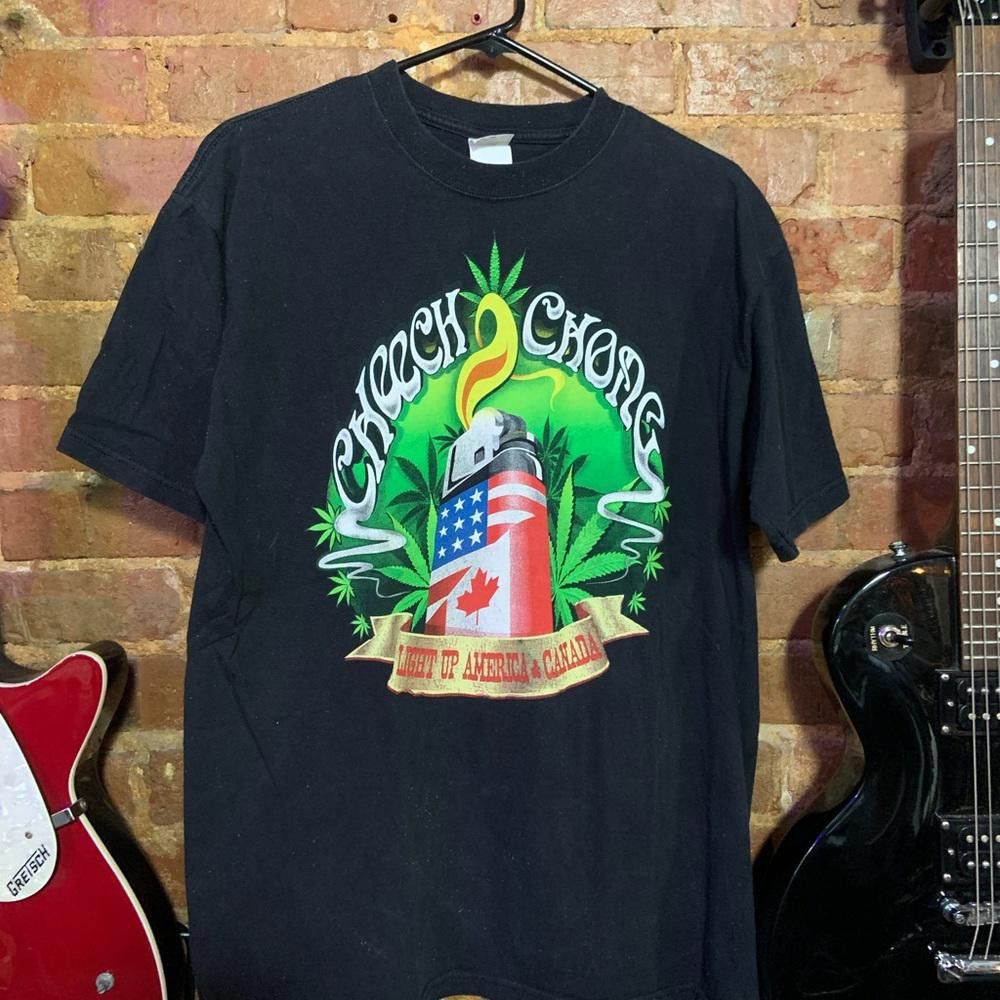 Designer Cheech & Chong light up large black T-shirt Size US L / EU 52-54 / 3 - 1 Thumbnail
