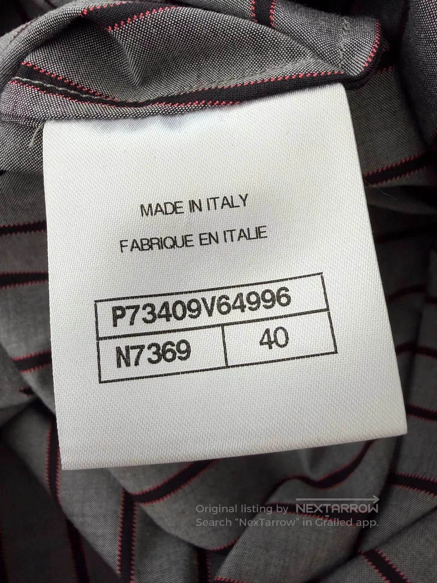 Chanel Chanel Striped Shirt with Velvet Collar. Size US XL / EU 56 / 4 - 6 Thumbnail