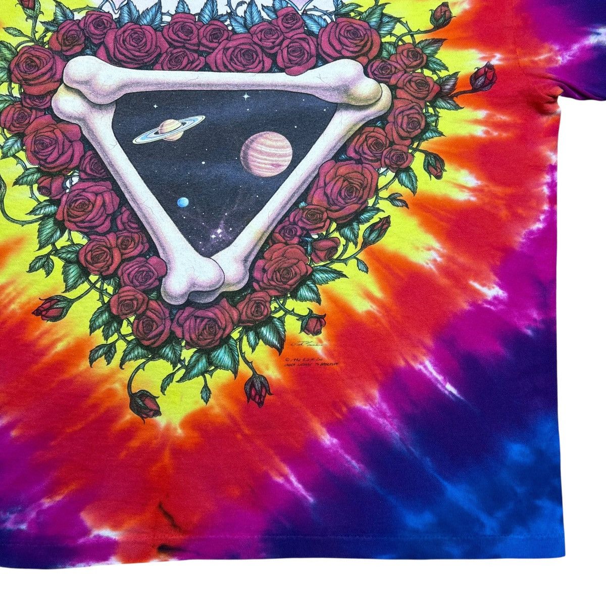 Band Tees Vintage 1992 Grateful Dead Steal Your Face Space Tie Dye Tee Size US M / EU 48-50 / 2 - 13 Thumbnail