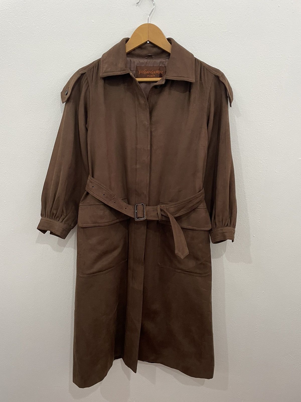 Yves Saint Laurent YVES SAINT LAURENT BROWN OVERCOAT JACKET WITH BELTED Size US S / EU 44-46 / 1 - 3 Thumbnail