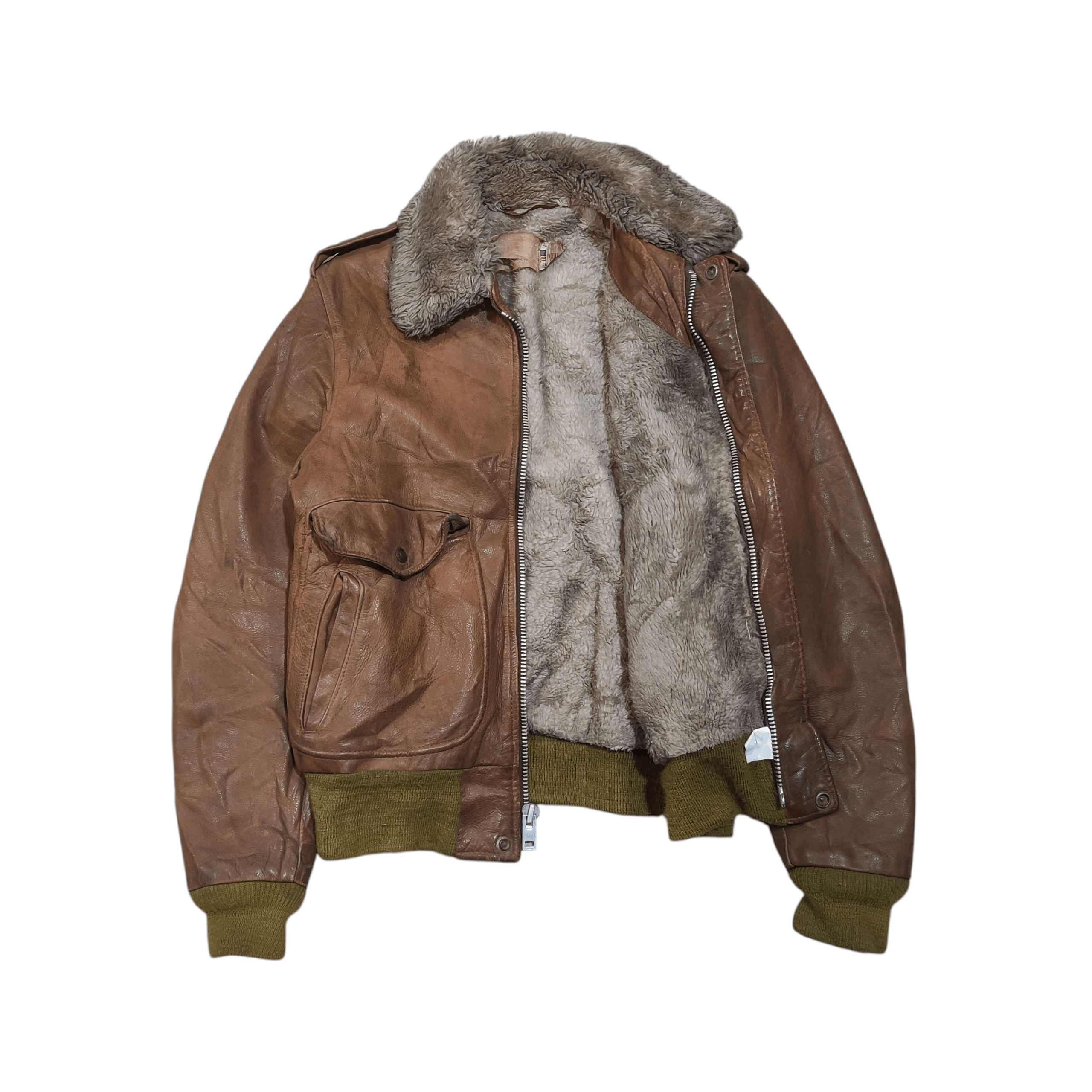 Schott Vintage Schott Leather Bomber 80s Size US M / EU 48-50 / 2 - 2 Thumbnail