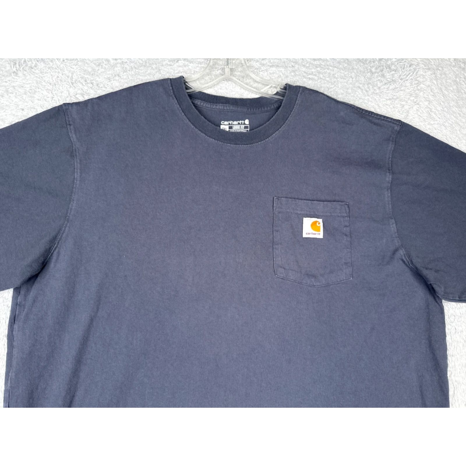 Carhartt Carhartt Shirt Mens 2XL XXL Blue Short Sleeve Crew Pocket Cotton Workwear READ Size US XXL / EU 58 / 5 - 4 Thumbnail