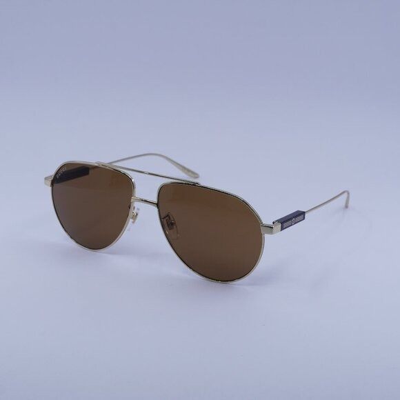Gucci Gucci GG1311S 004 Sunglasses Gold Aviator Frame Size ONE SIZE - 1 Thumbnail