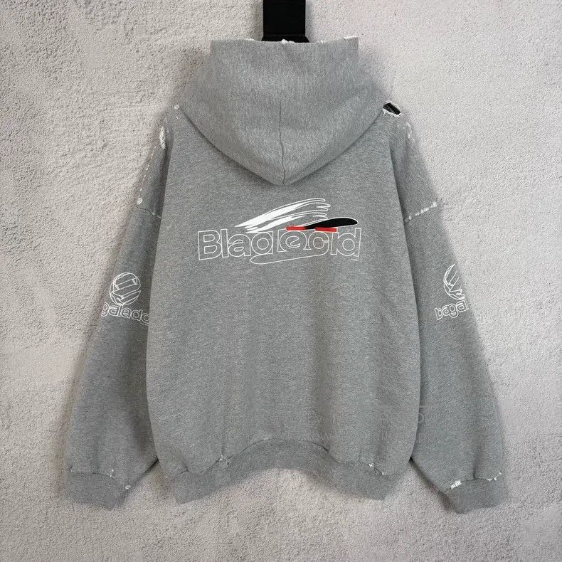 Balenciaga Balenciaga Letter Logo Printed Hooded Long Sleeve Sweatshi Size US M / EU 48-50 / 2 - 2 Thumbnail