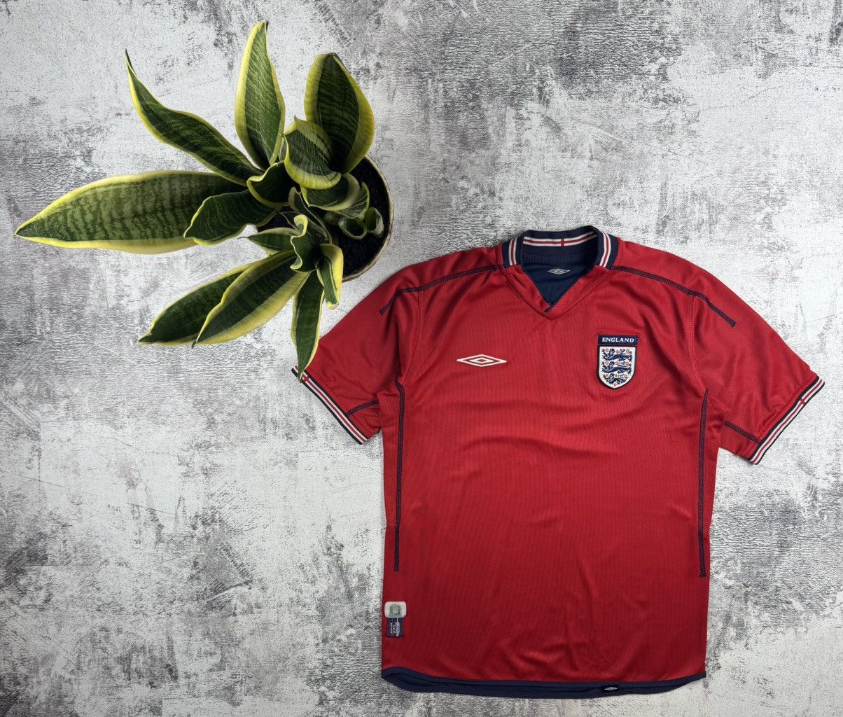 Umbro England 2 in 1 National 2002 2004 Soccer Football Jersey Blockcore T Shirt Tee Size US M / EU 48-50 / 2 - 1 Thumbnail