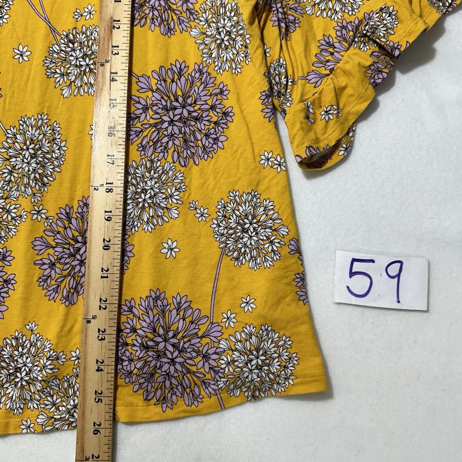 Other a.n.a. Women's Petite PXXL Floral Blouse 3/4 Sleeve Yellow Size XXL / US 16-18 / IT 52-54 - 9 Thumbnail