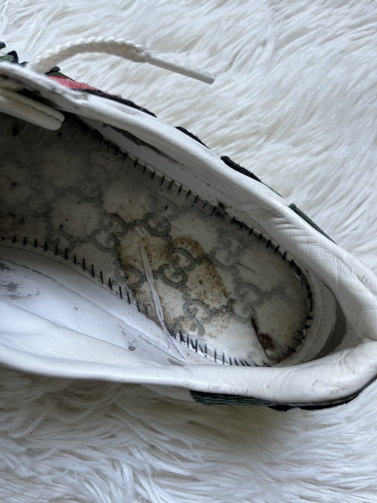 Gucci Gucci ace Floral Print Leather Sneakers Size US 9 / IT 39 - 11 Thumbnail